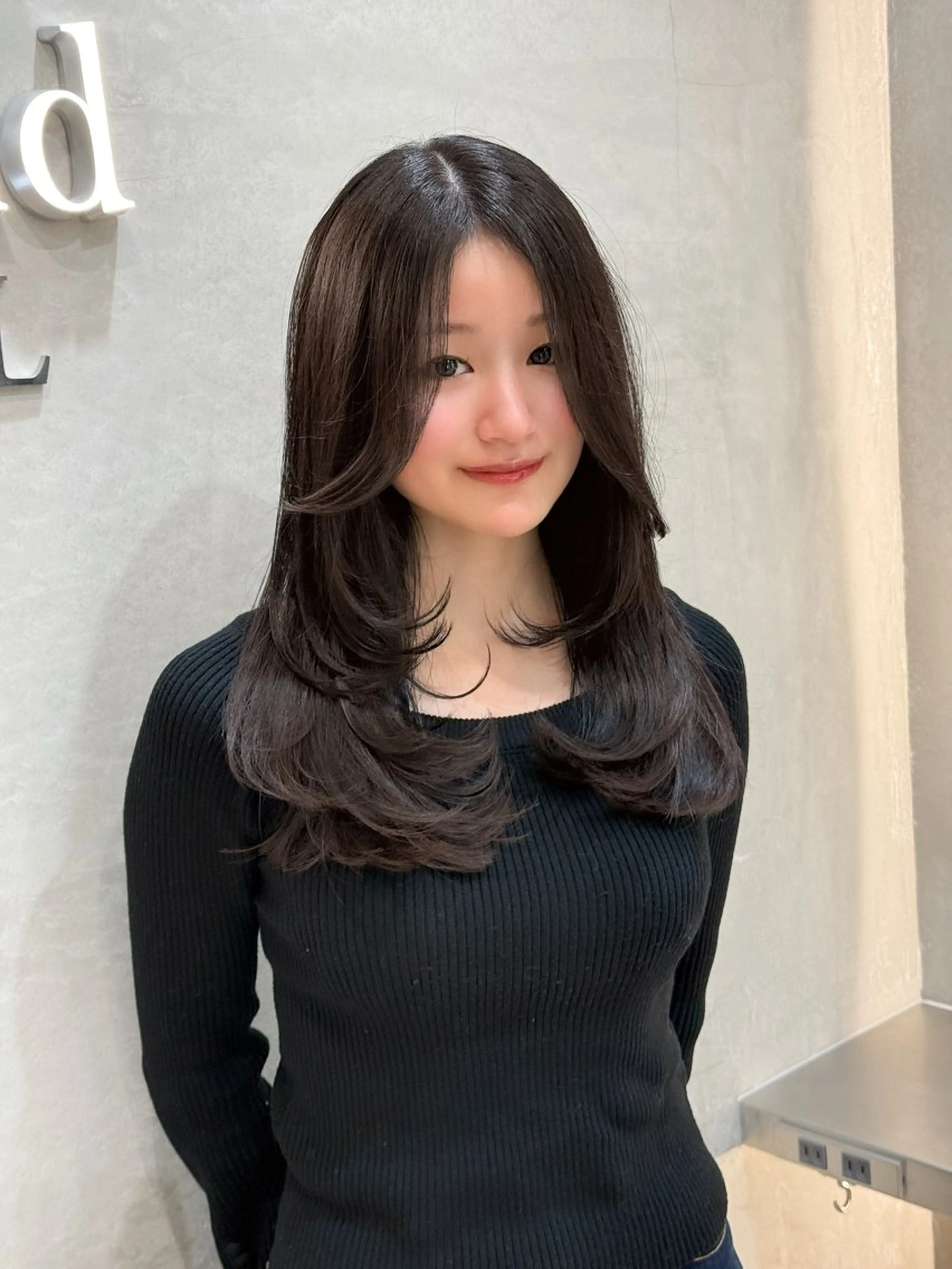 セミロング カット トリートメント レイヤー/ハッシュ/ ボブ/縮毛/内藤康太のヘアスタイル