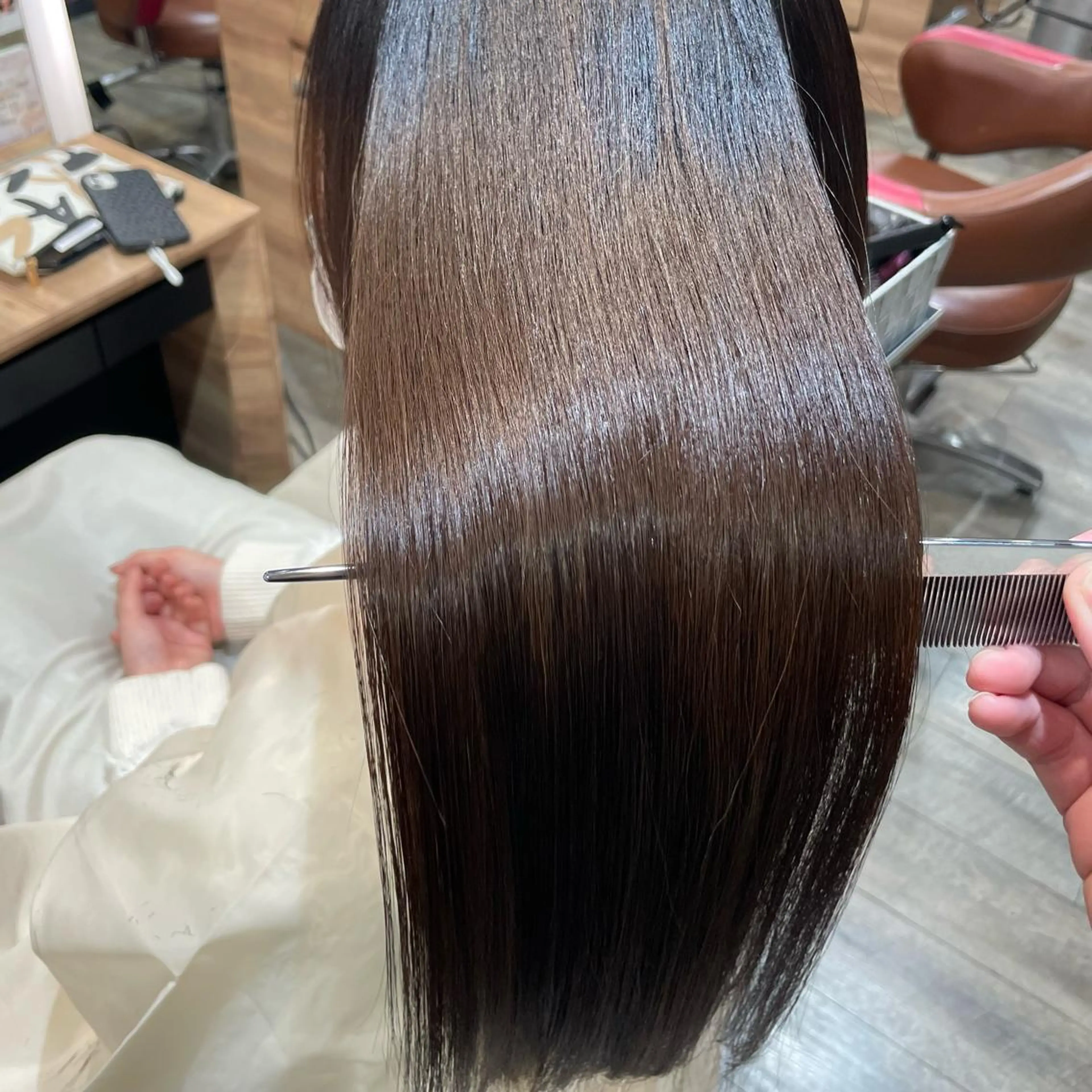 ミディアム カラー カット ヘアカラー トリートメント 縮毛矯正/髪質改善/ 石橋代智のヘアスタイル