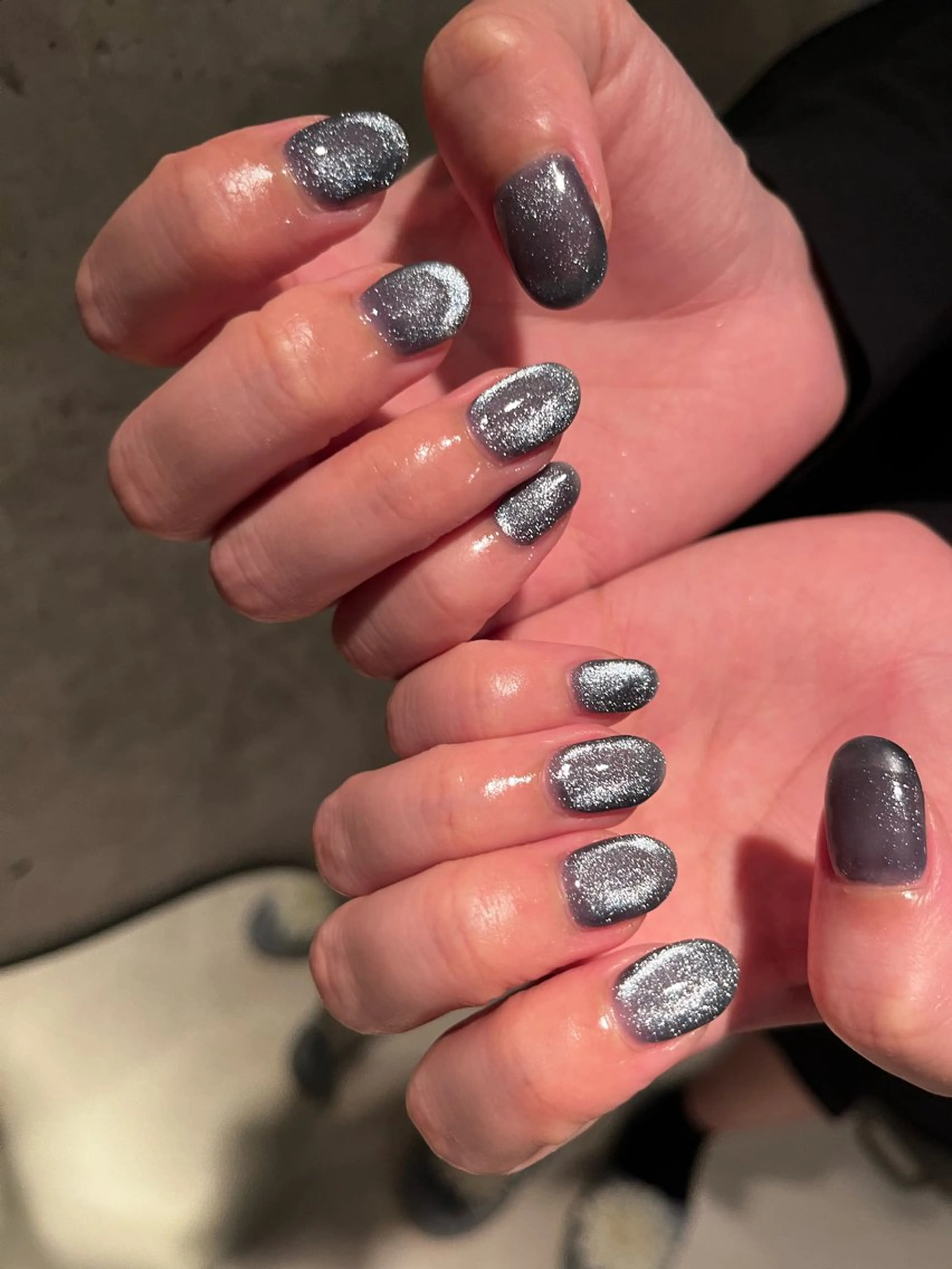 ネイル ブルー マグネットネイル ハンドネイル DariL Ayaのネイルデザイン