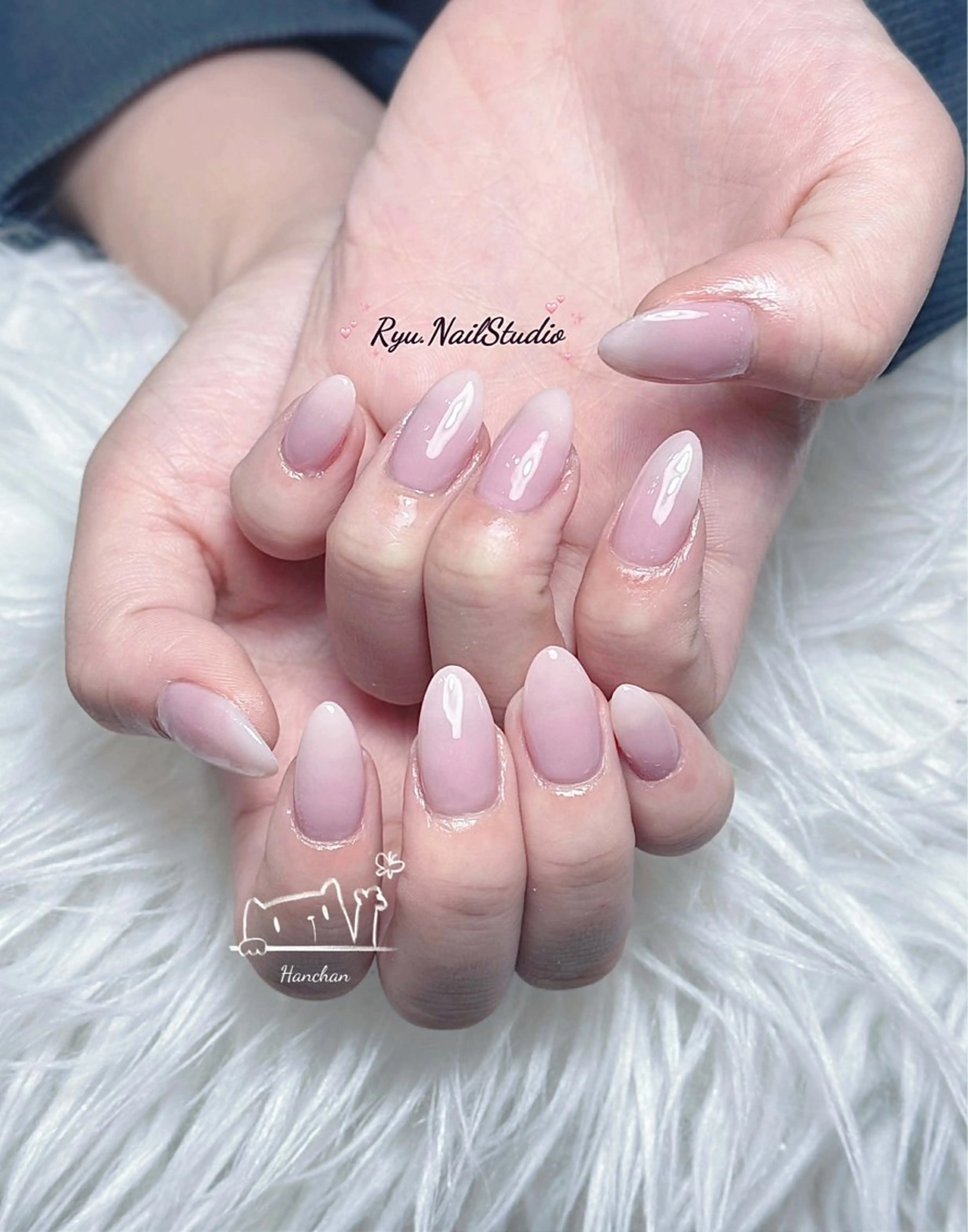 ネイル アートネイル ジェルネイル マグネットネイル ニュアンスネイル シンプルネイル ハンドネイル Ryunail所属・Ryu Nail NekoChanのネイルデザイン