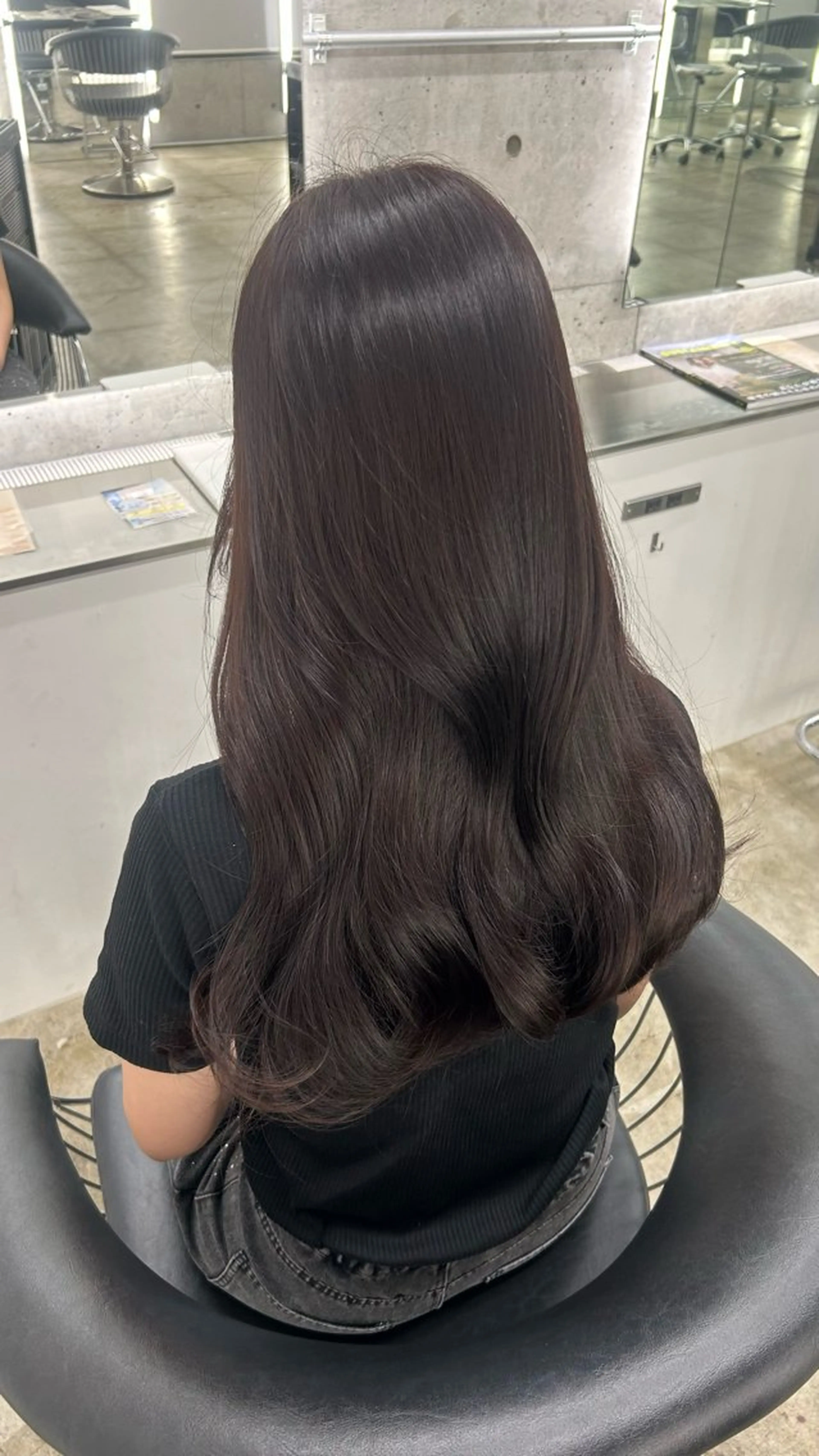 セミロング ヘアカラー トリートメント Lond Lūna所属・みく/韓国風艶カラー /透明感カラーのヘアスタイル