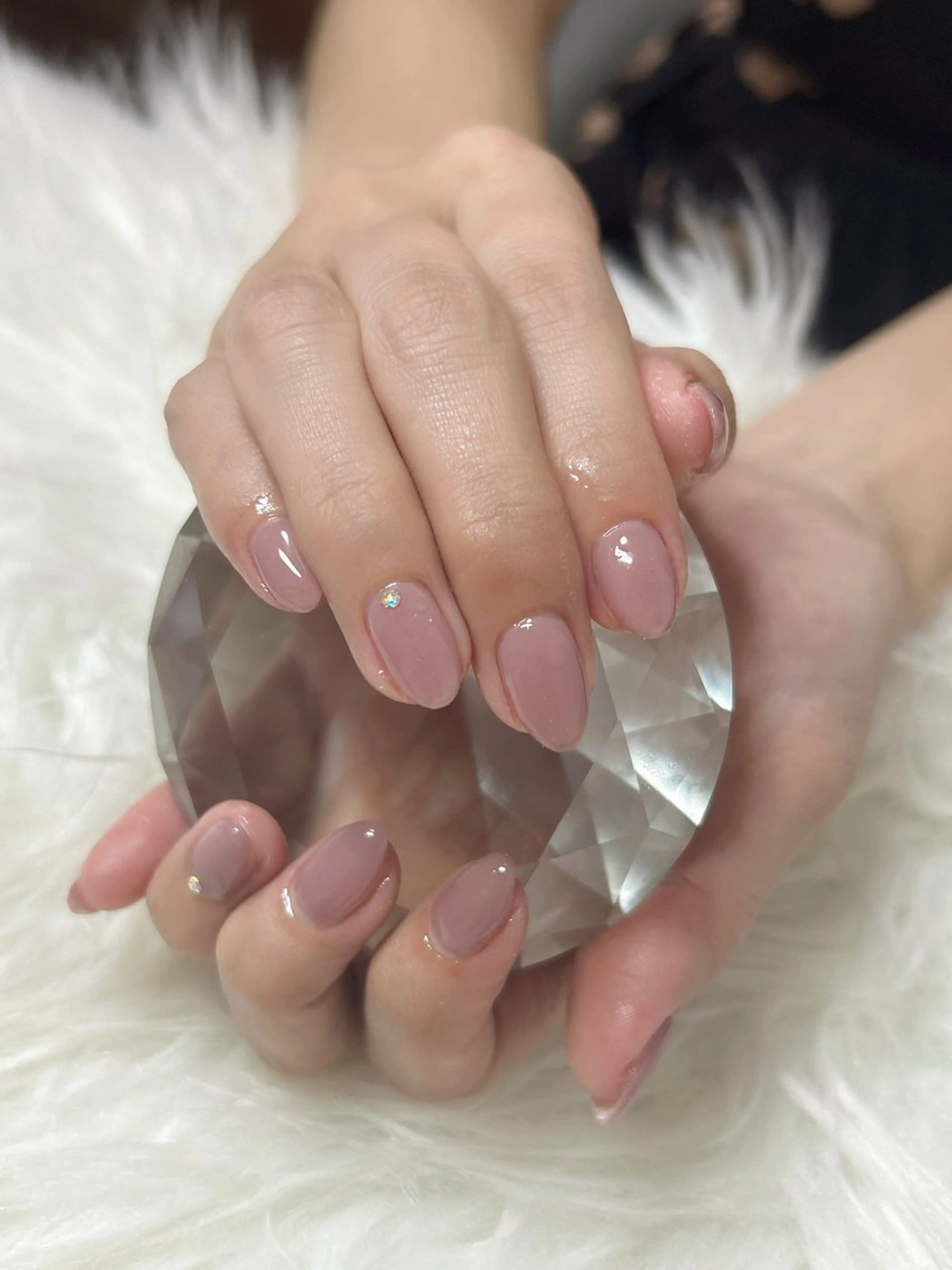 ネイル ワンカラーネイル ピンク ピンクベージュ シンプルネイル ハンドネイル Beauty　salon Alona所属・Nail salon Charmanteのネイルデザイン