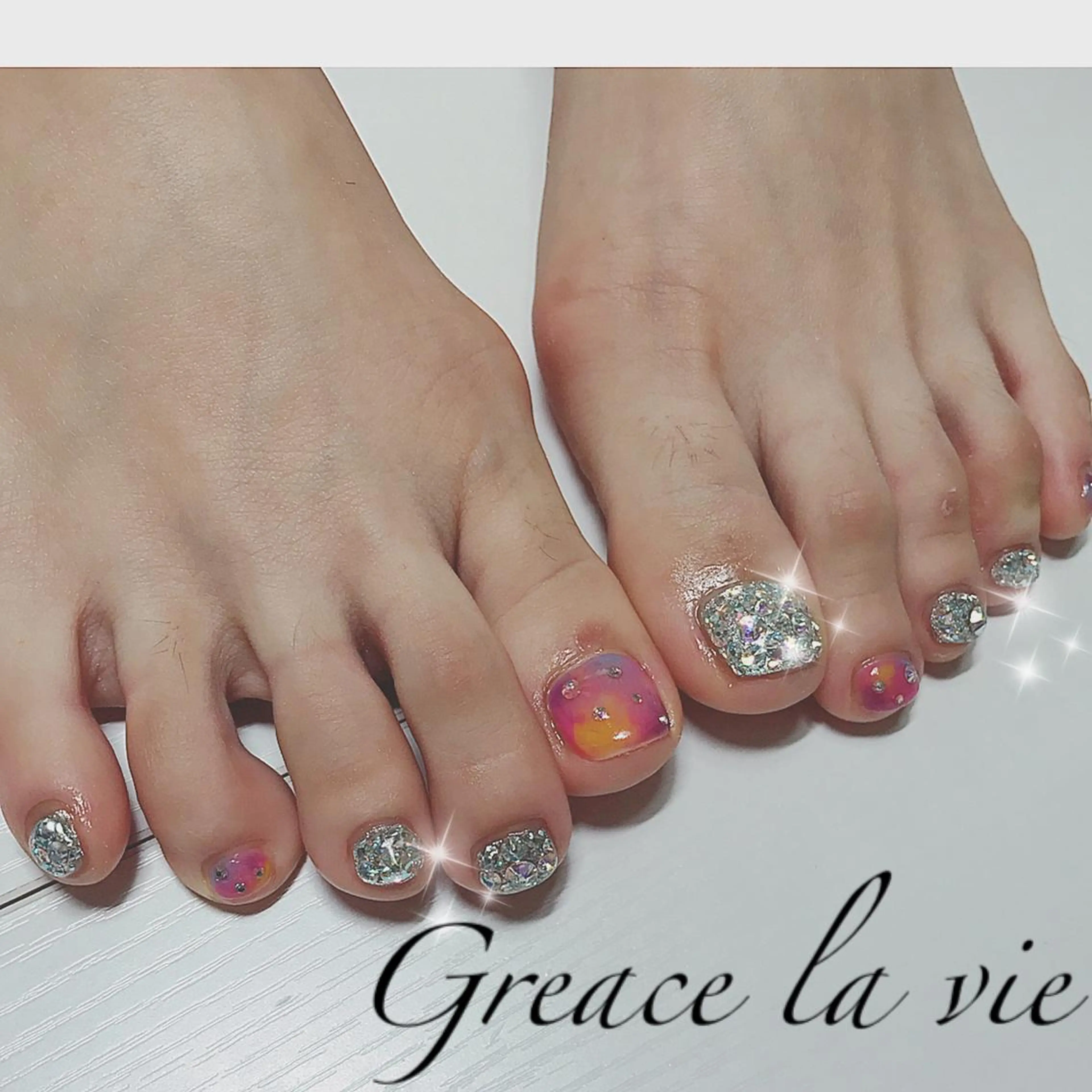 ショート カラー パーマ ヘアアレンジ ネイル マツエク・マツパ ゴージャス ゴージャス Greace la vie所属・Greace  la vieのネイルデザイン