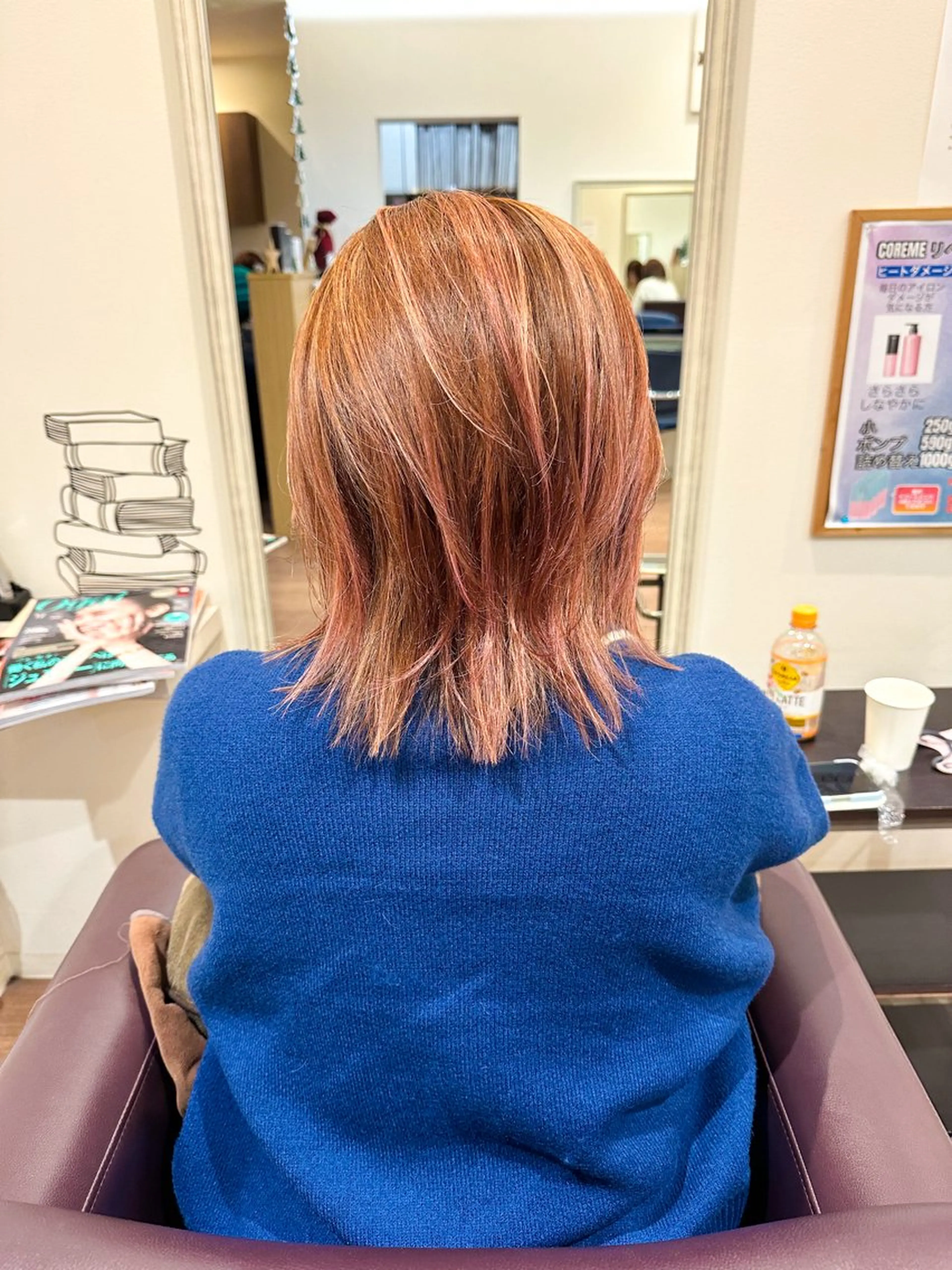 ミディアム カラー ハイライトカラー ピンクカラー ハイライト 織田 悦子のマツエク・マツパデザイン