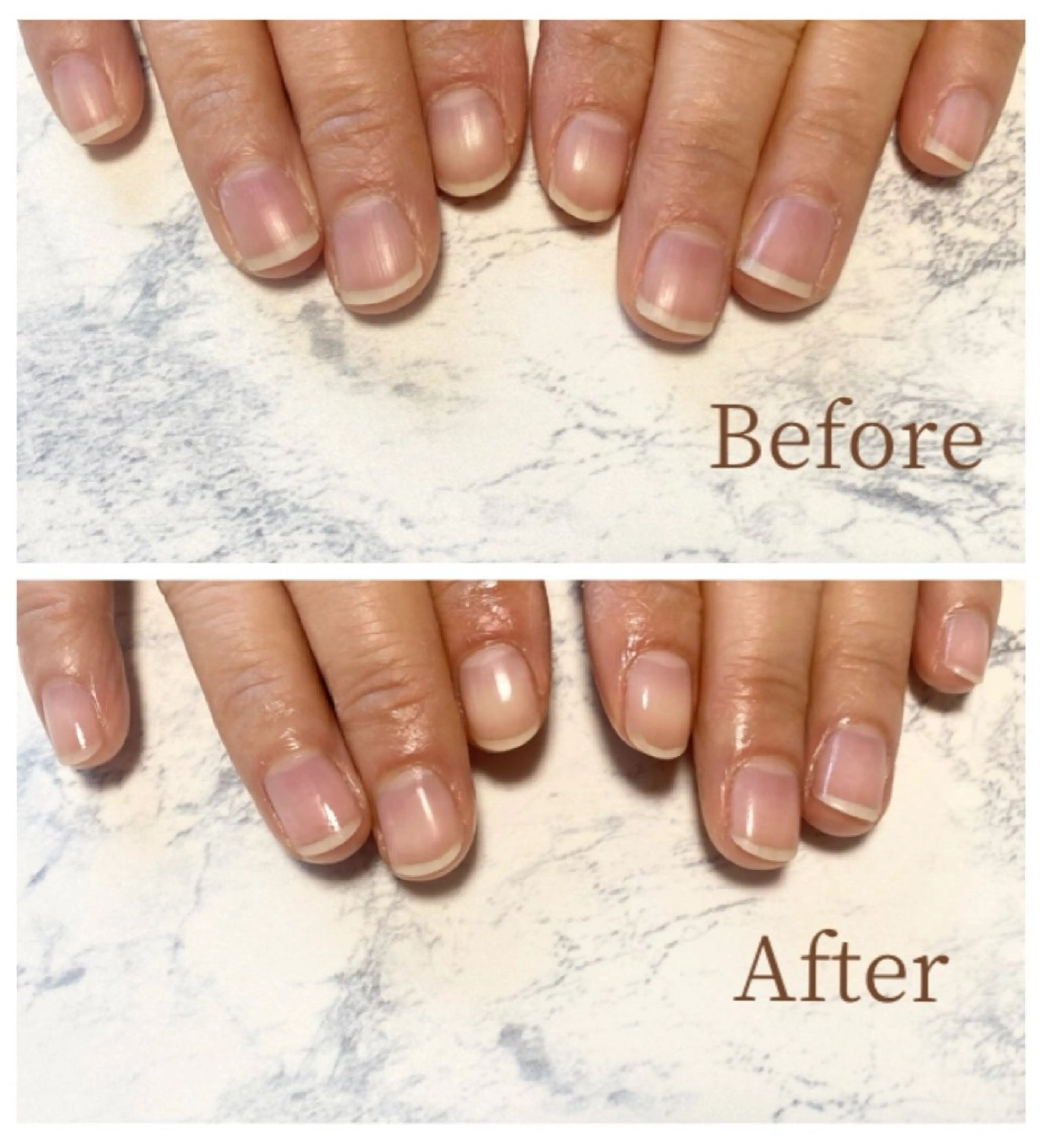 ネイルケアー✨甘皮処理、長さ形整え、爪磨きの写真