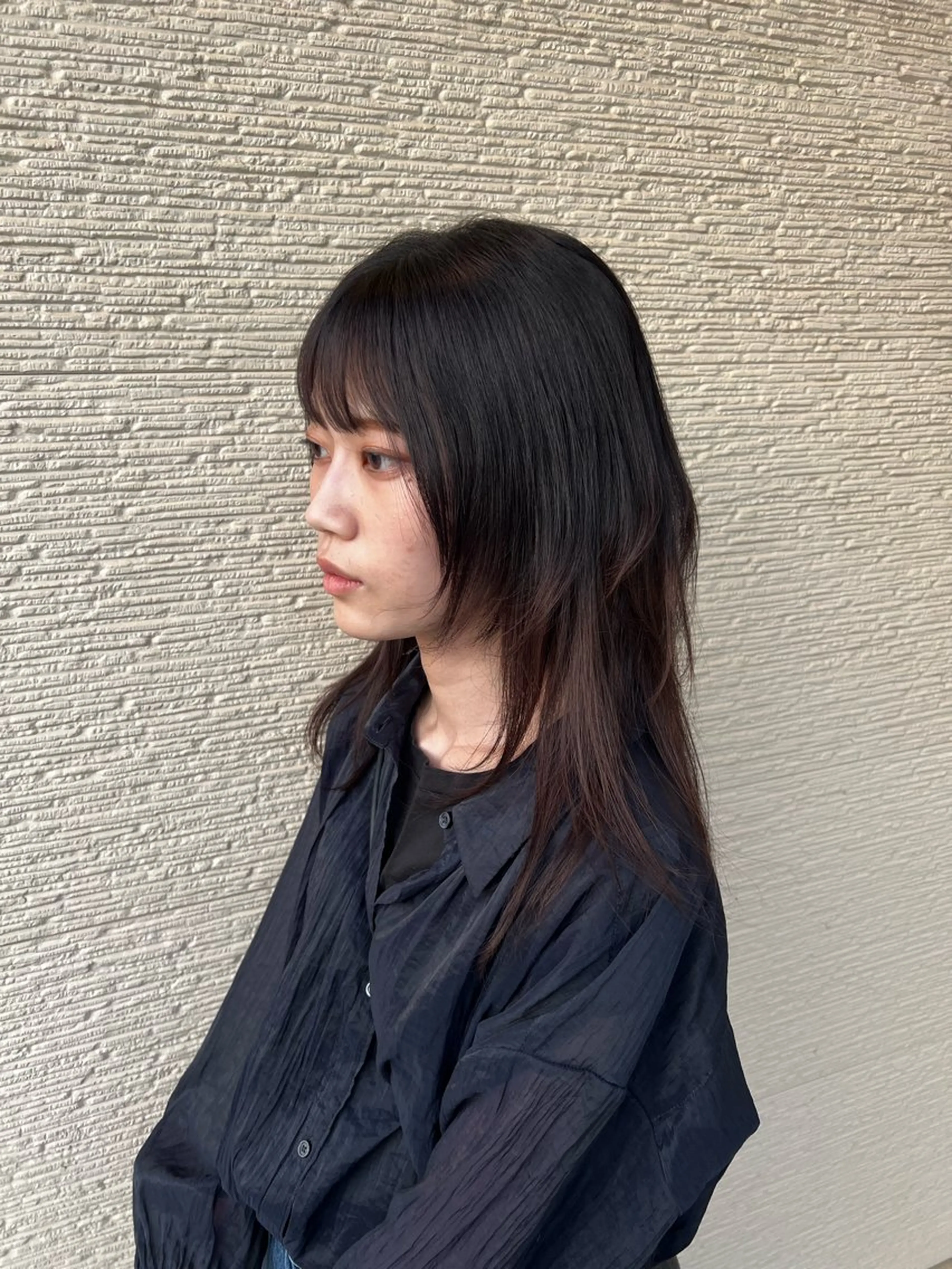 セミロング レイヤーカット ウルフカット 一戸 大和のヘアスタイル