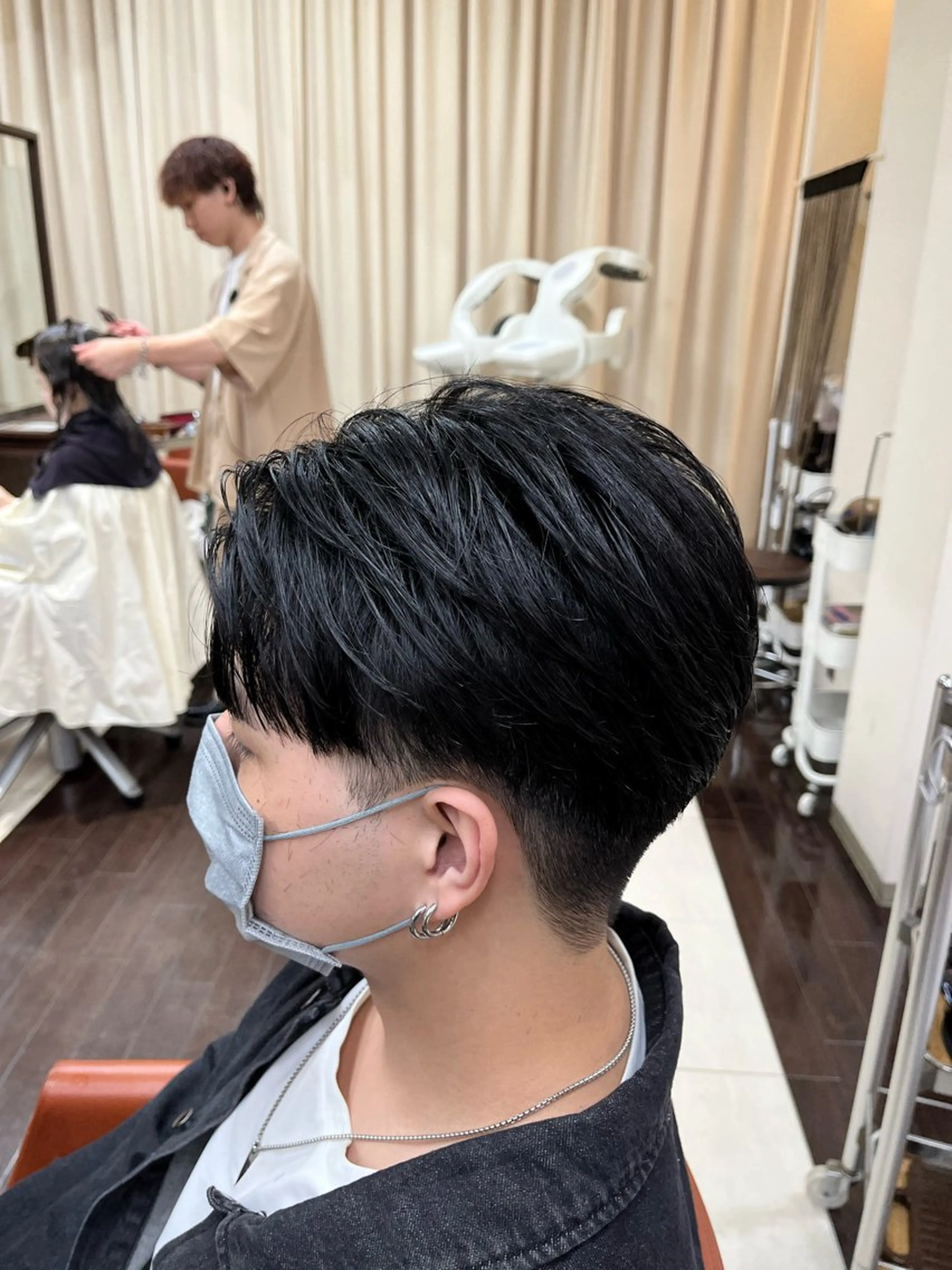 ショート パーマ メンズ センターパート 刈り上げ AROH  men's cut&men's perm 船橋店所属・🧊メンズ特化🧊 高木航希のヘアスタイル