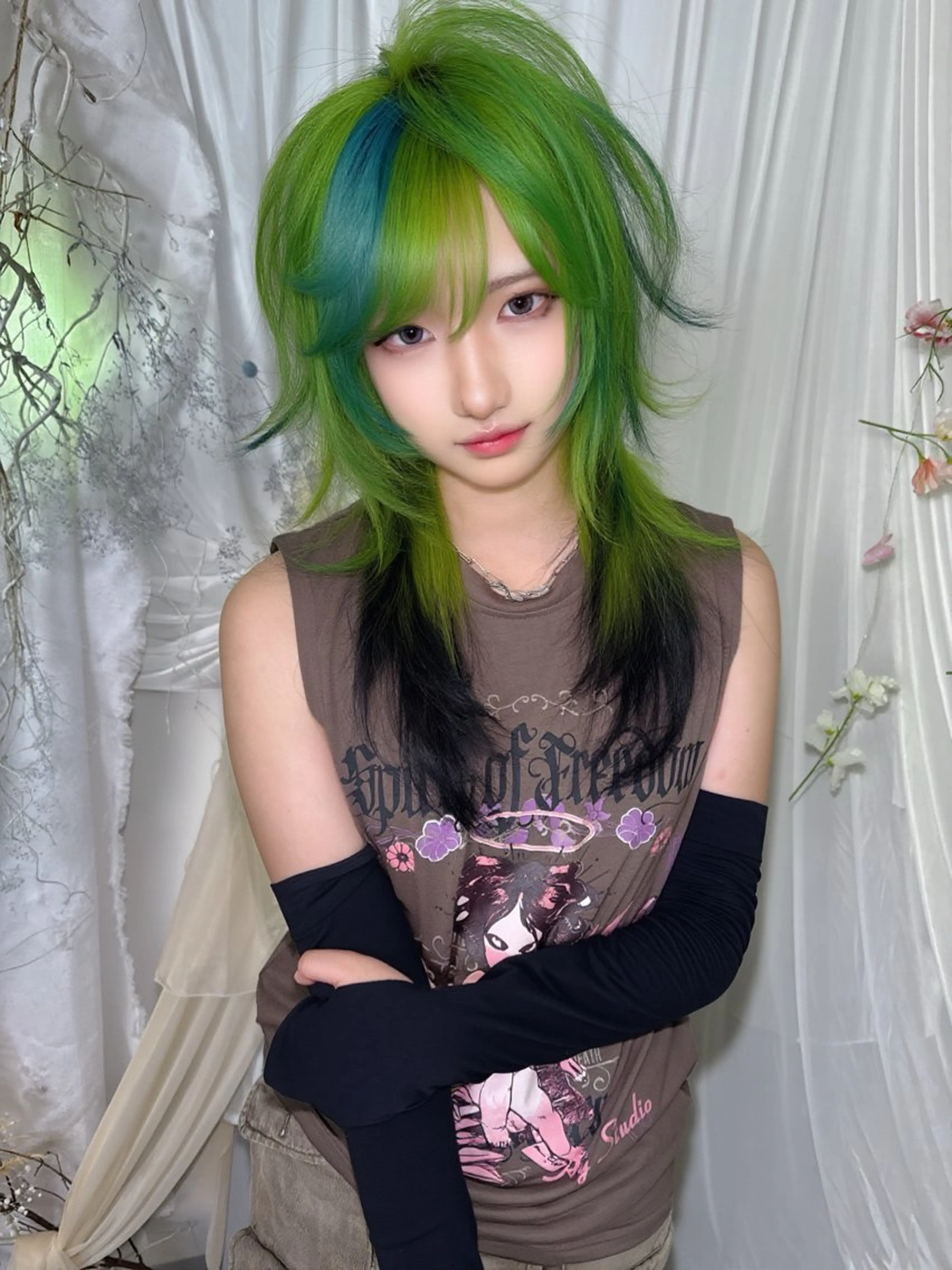 ロング カット ヘアカラー トリートメント 【ロングウルフカット 姫カット】伊藤裕哉のヘアスタイル