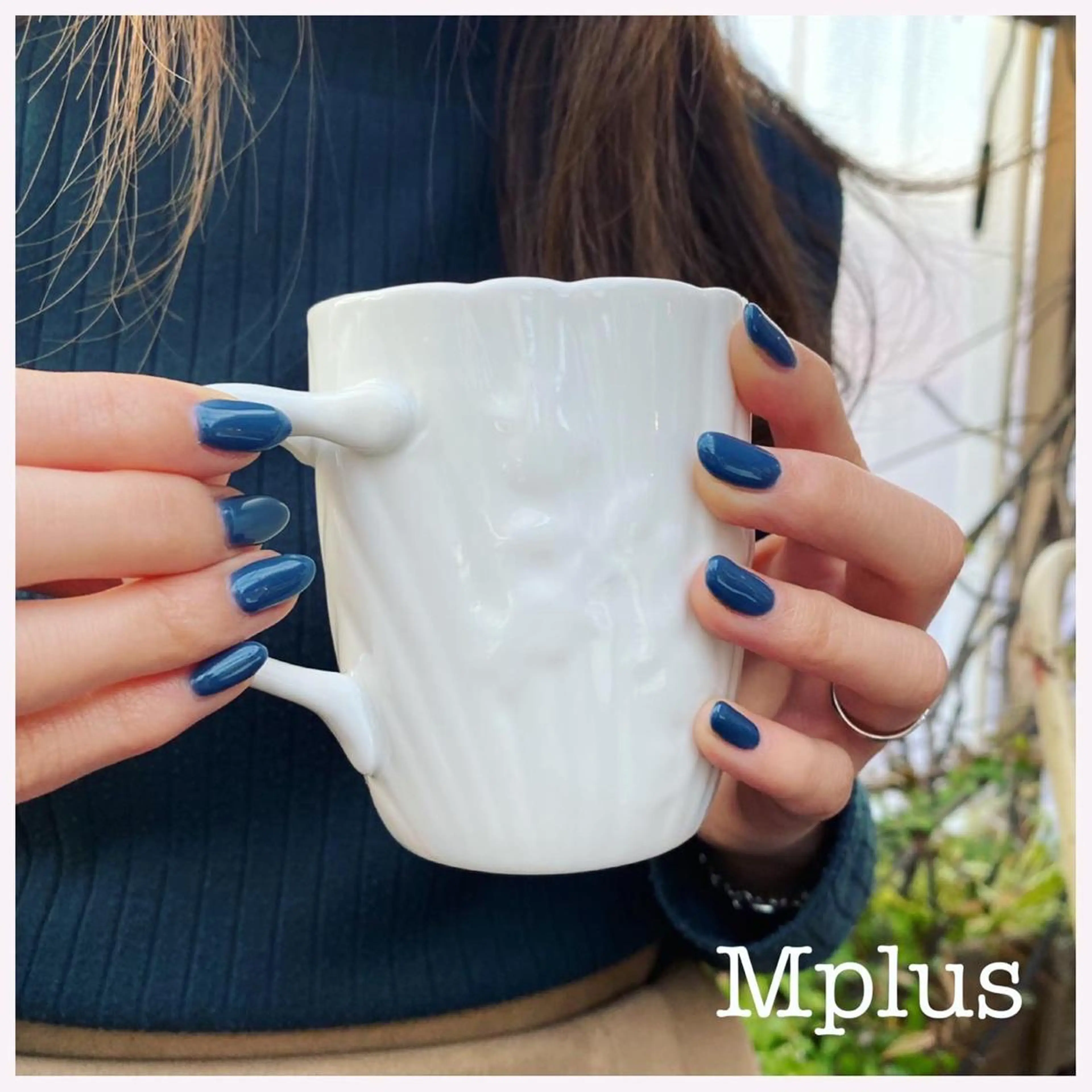 ネイル ネイビー ハンドネイル Mplus miyukiのネイルデザイン