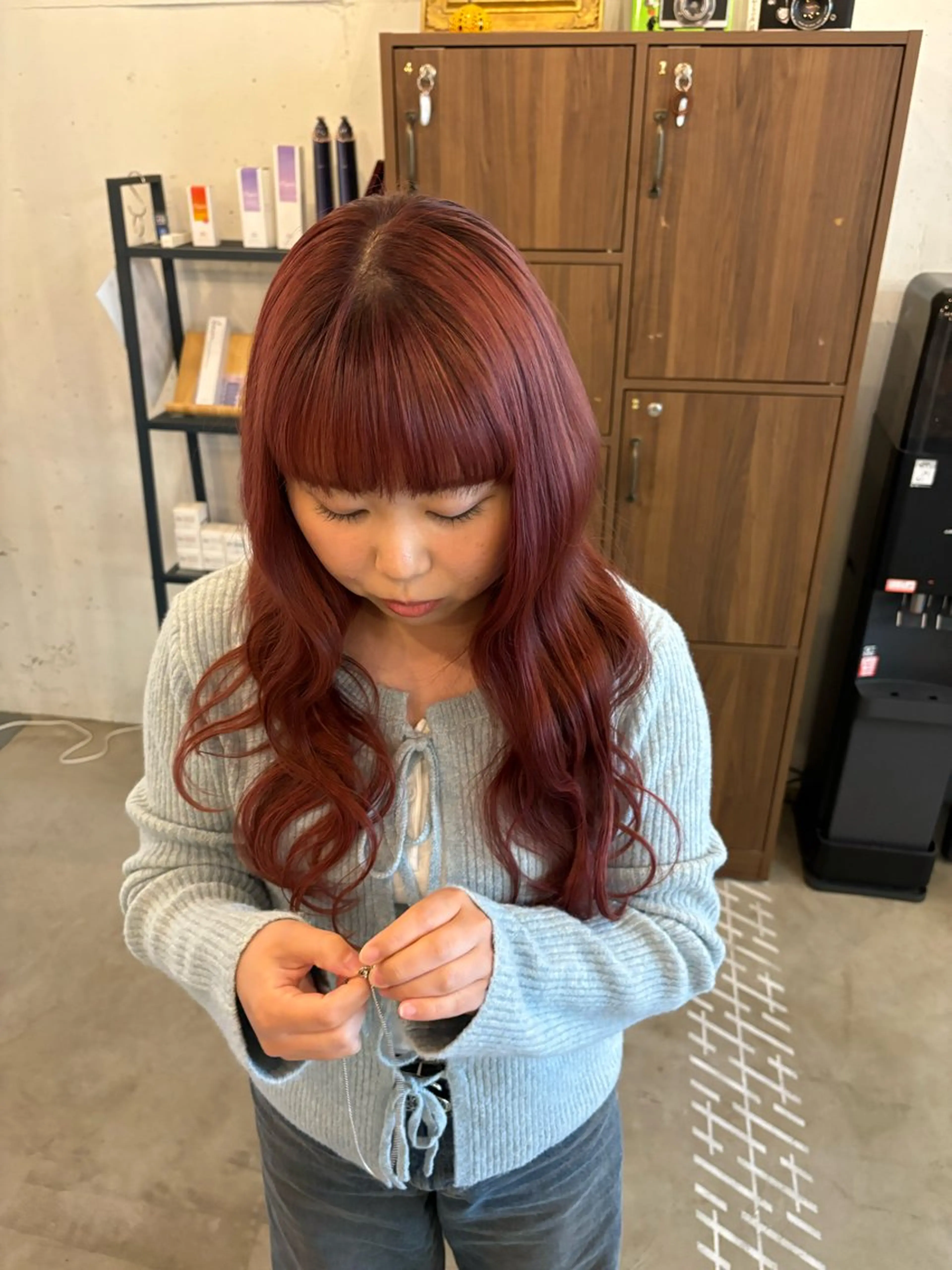 ロング カラー 🌼ピンク/レッド/ アレンジ/Mei🌼のヘアスタイル