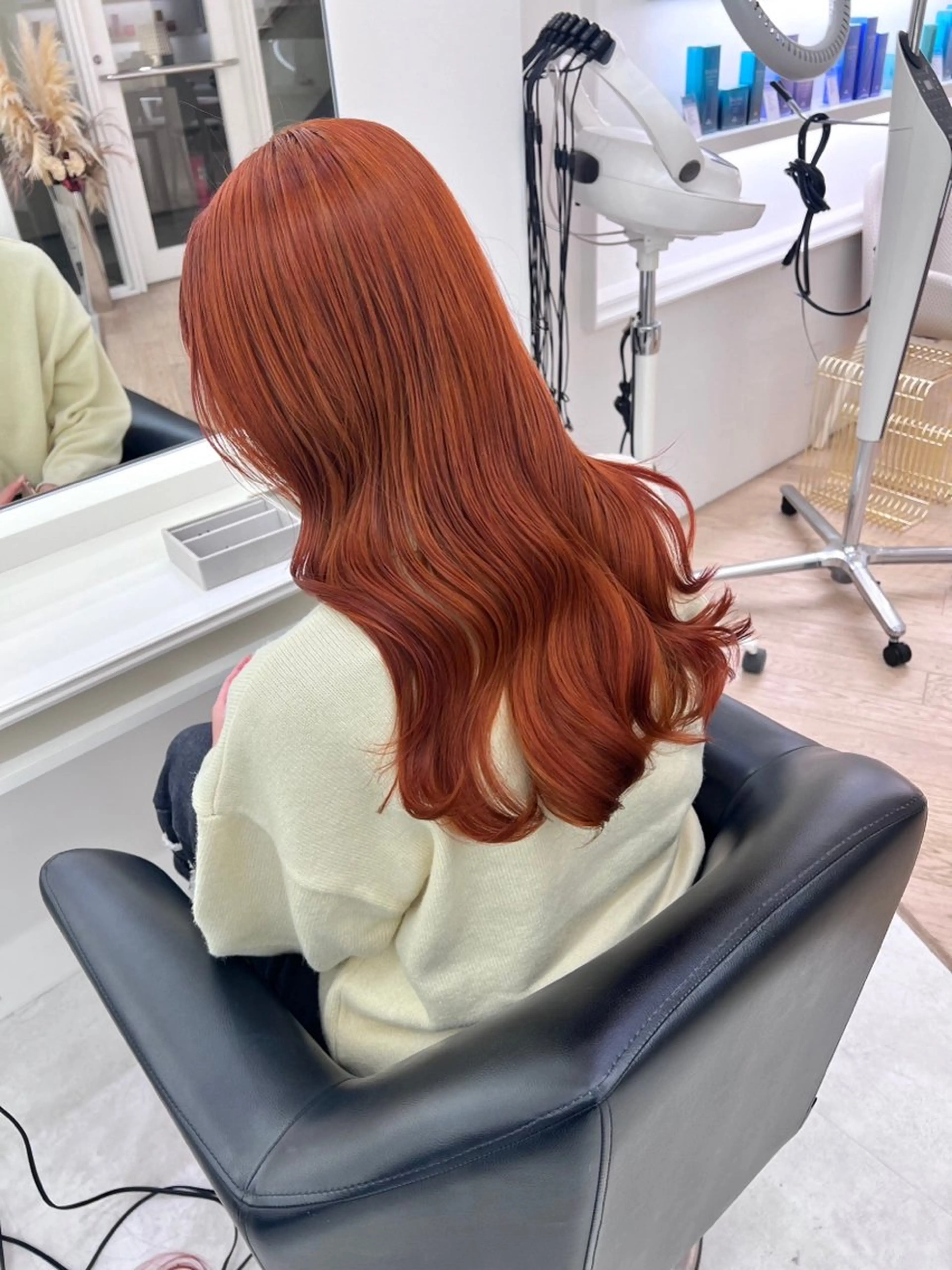 ロング カラー ブリーチ オレンジ ParveMix🍀 藤原愛未のヘアスタイル