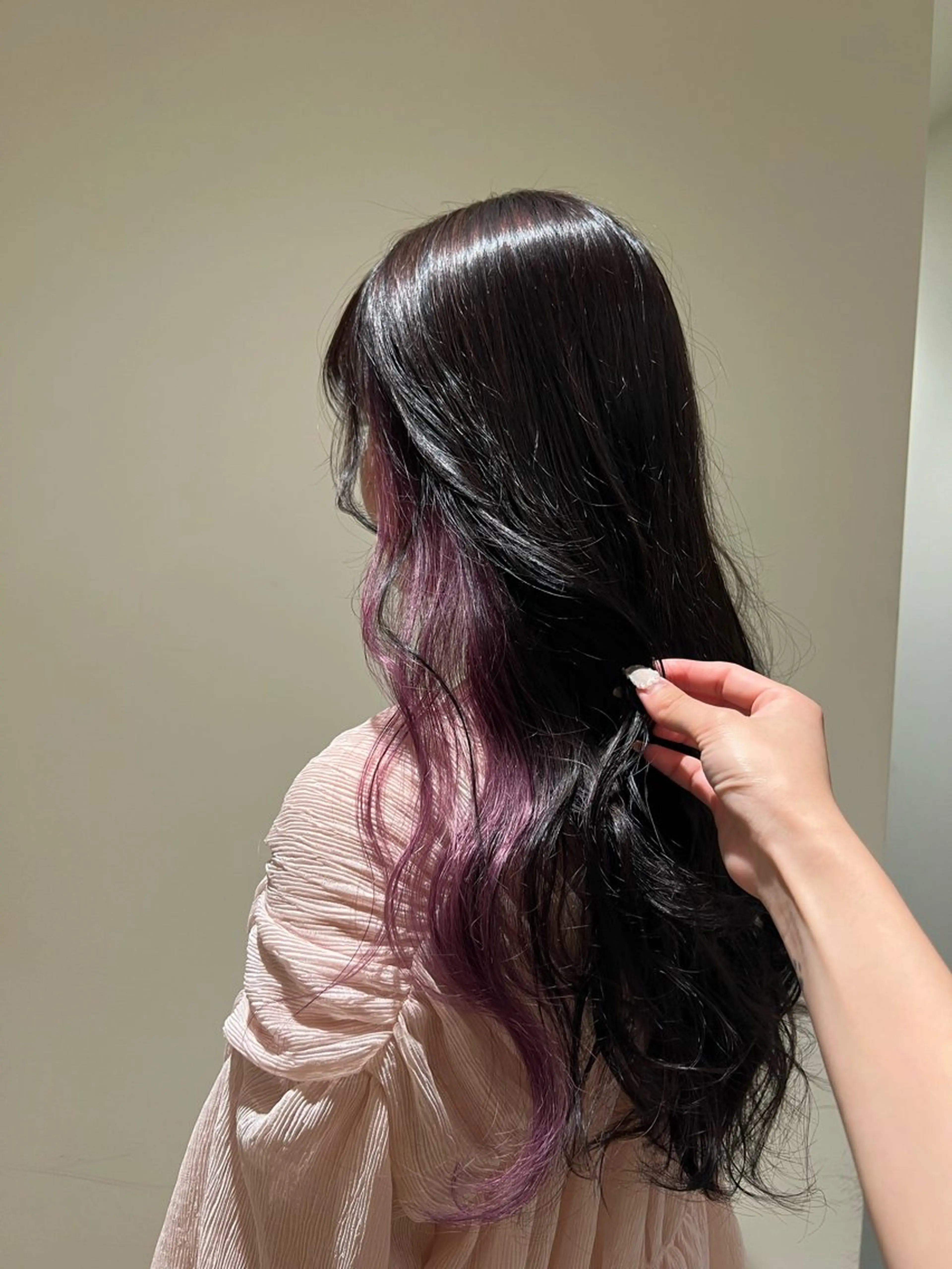 ロング カラー ヘアカラー ワタナベ モカ🦢ダブルカラーのヘアスタイル