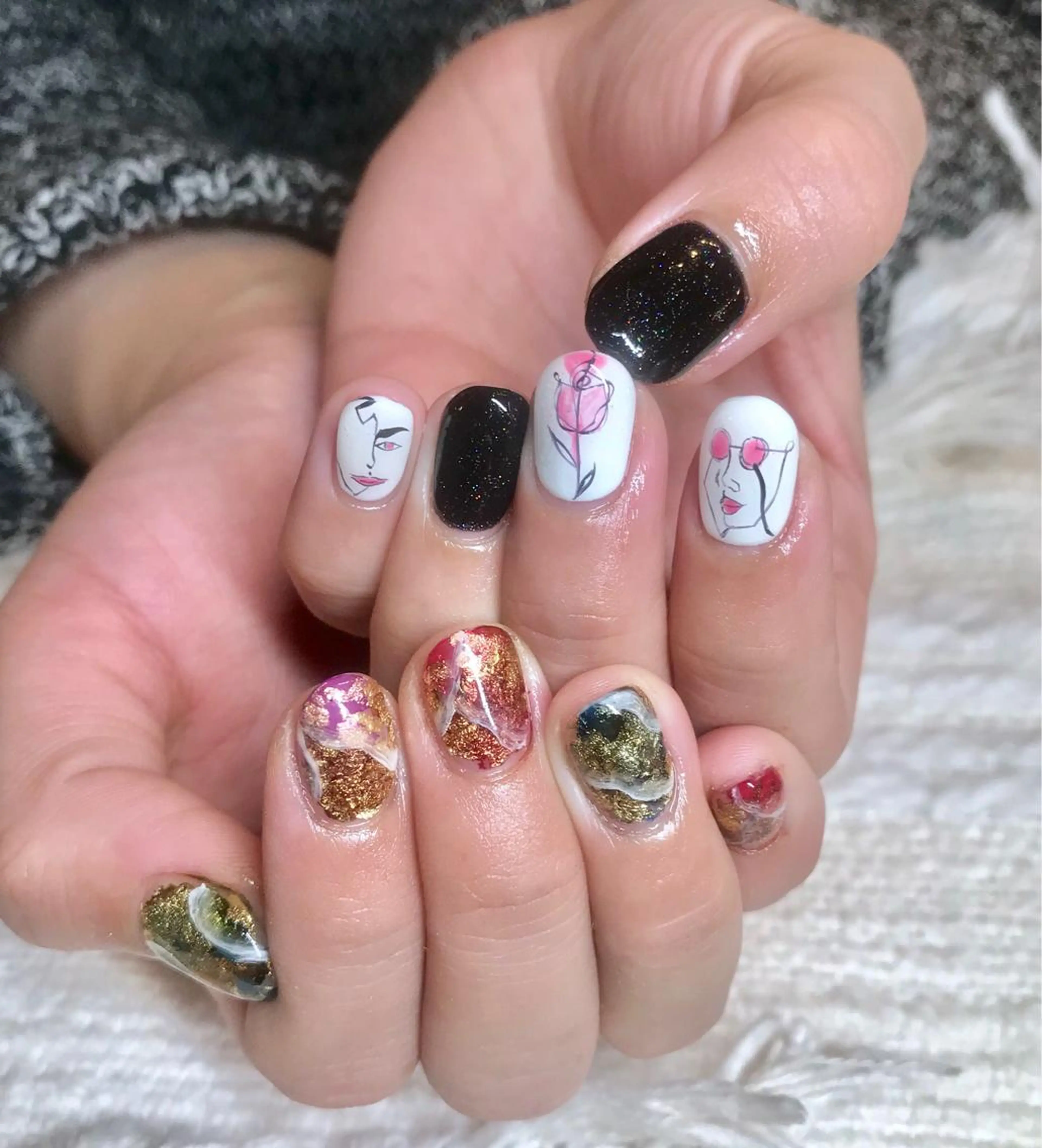 ショート カラー パーマ ヘアアレンジ ネイル マツエク・マツパ nail&eye Aoのマツエク・マツパデザイン