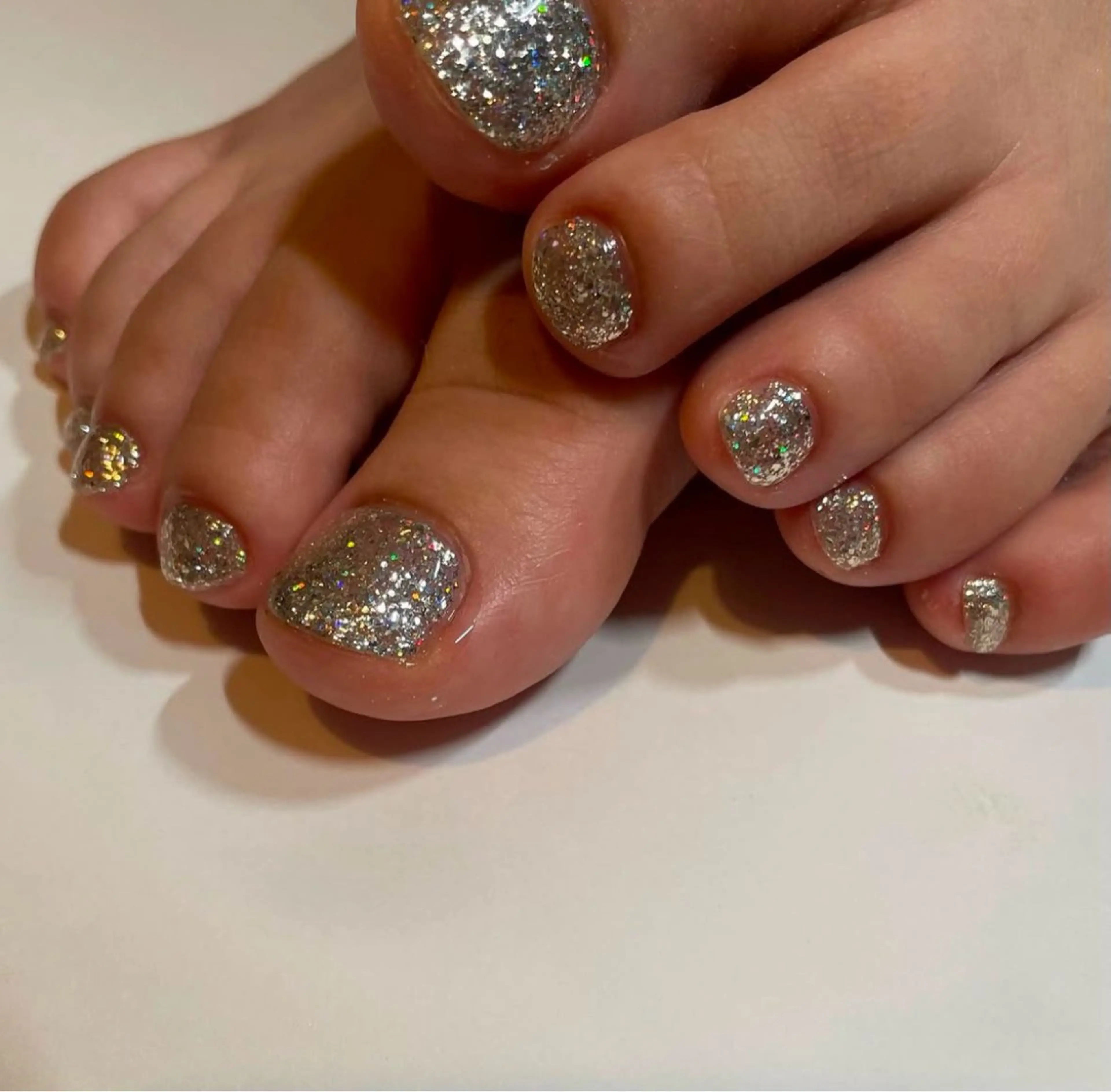 フット『ワンカラー+角質ケア✨』+500円でフラッシュ•マグネットに変更可能です◯の写真