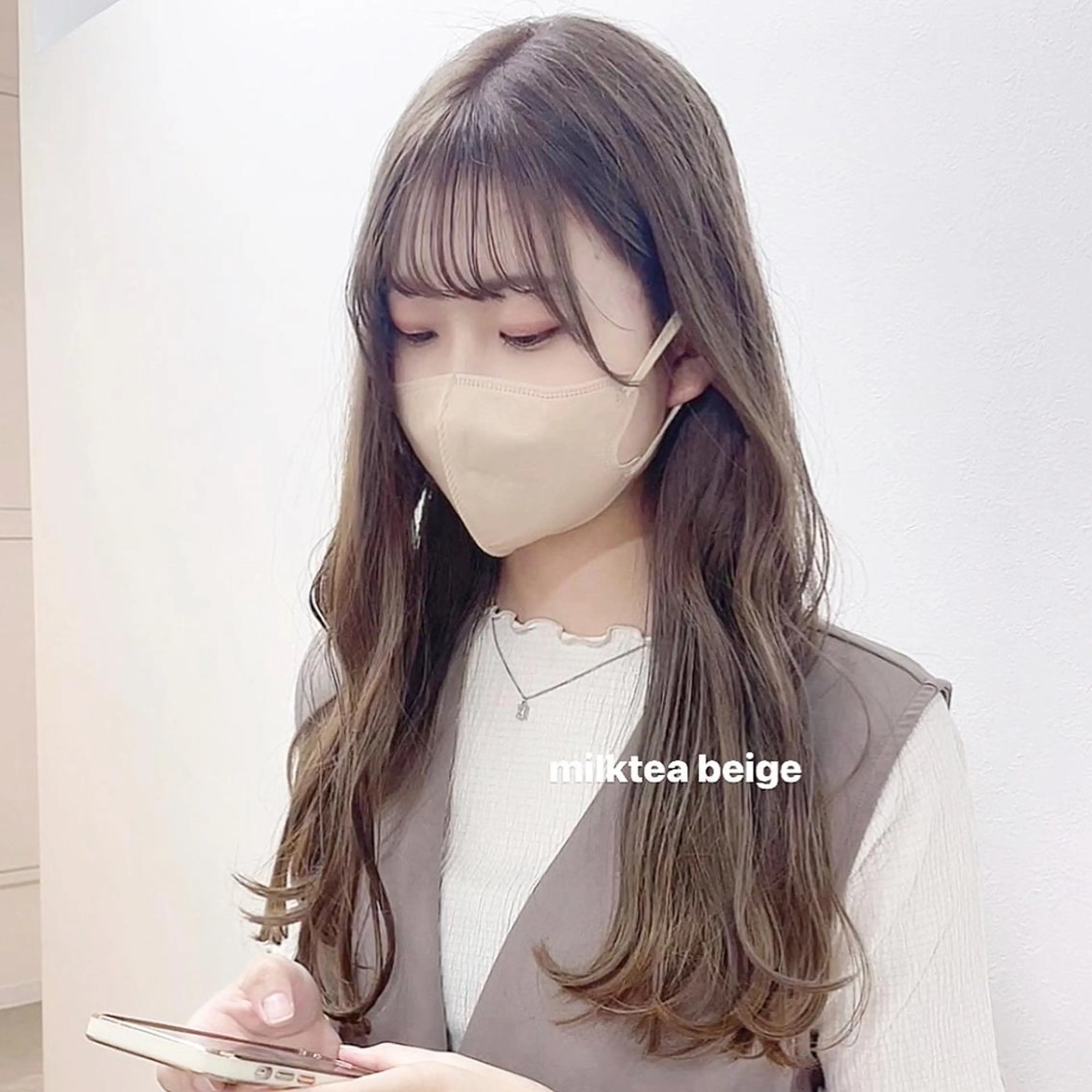 ロング カラー カット ヘアカラー misaki🎀 まろみ透け感カラーのヘアスタイル