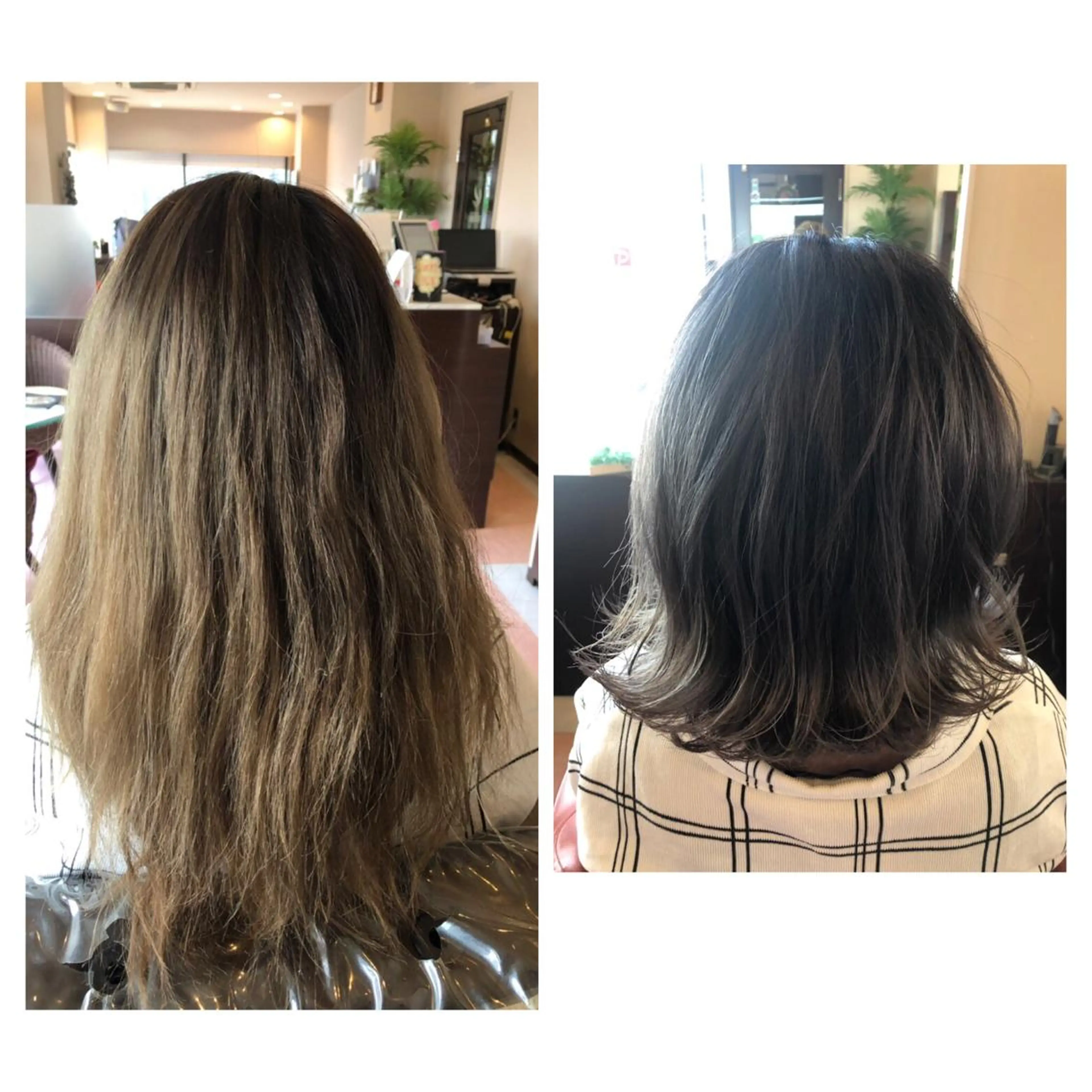 ミディアム カラー バレイヤージュ ボブ 外国人風カラー レイヤーカット ヘアカラー やまぐち まりんのヘアスタイル