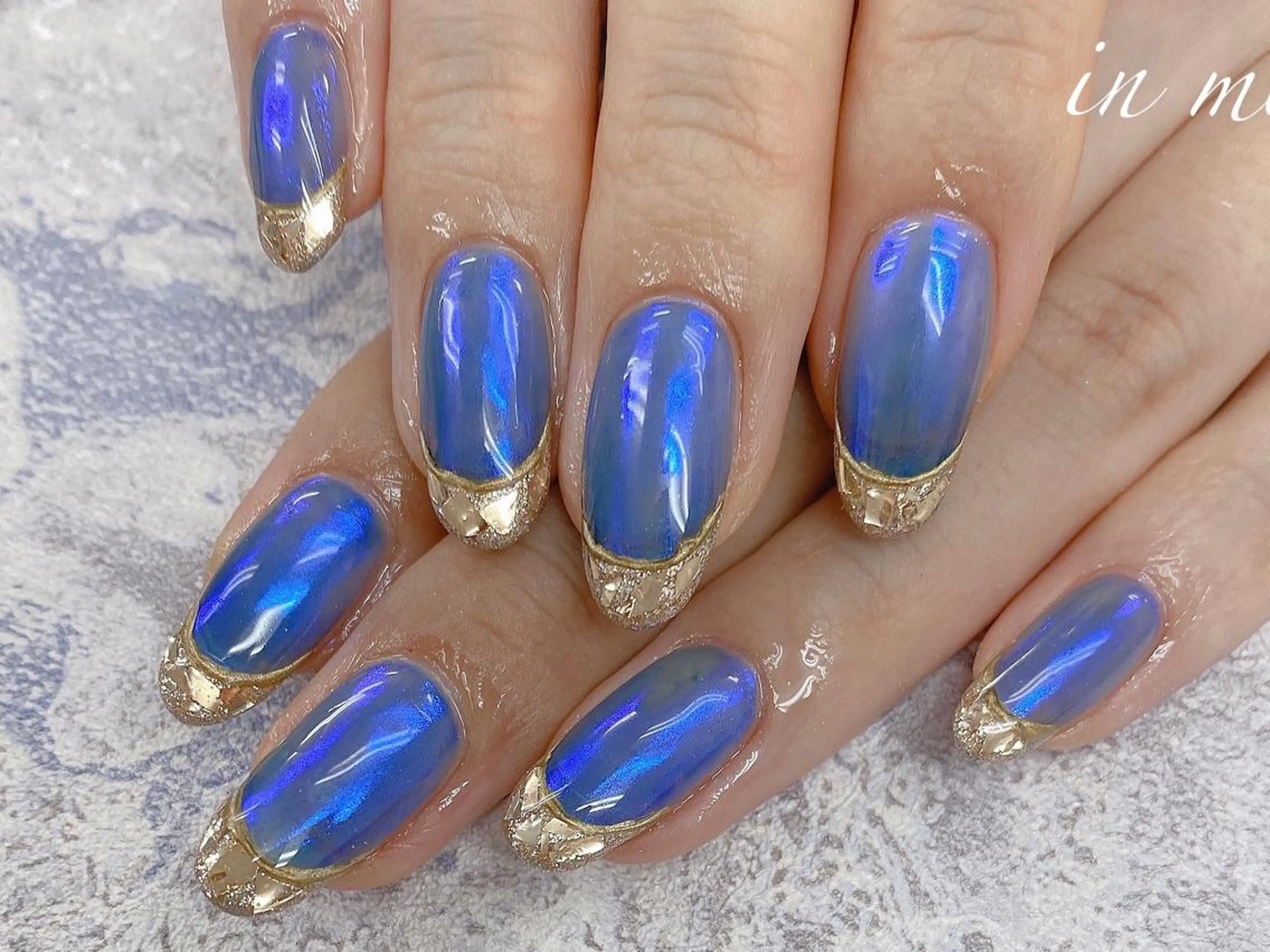 ✨🪞(初回オフ込)ガラスフレンチ♪ベースカラー込み🪞✨の写真