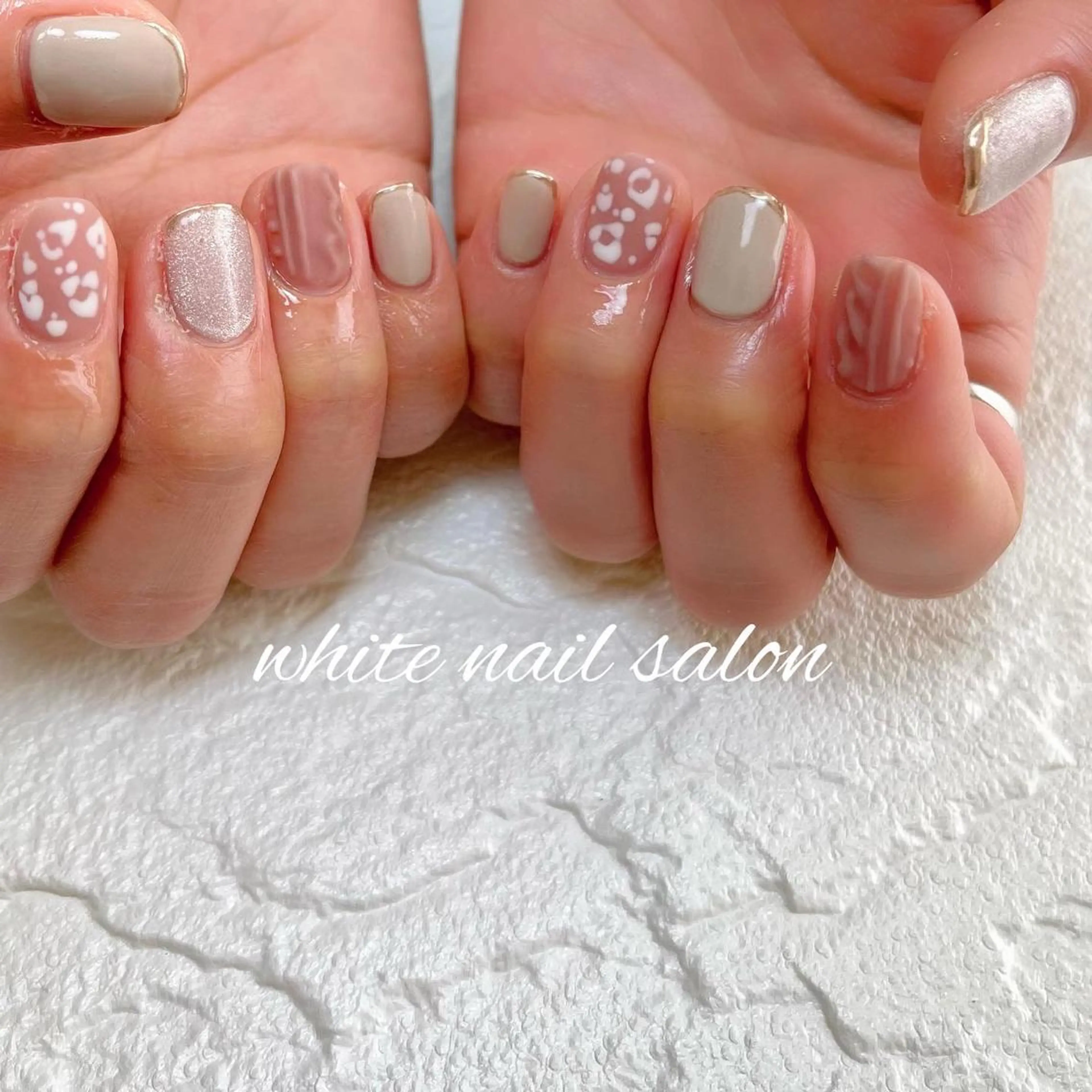 ネイル フットネイル ジェルネイル ハードジェル ラメ(グリッター) 持ち込み ハンドネイル white nail salonのネイルデザイン