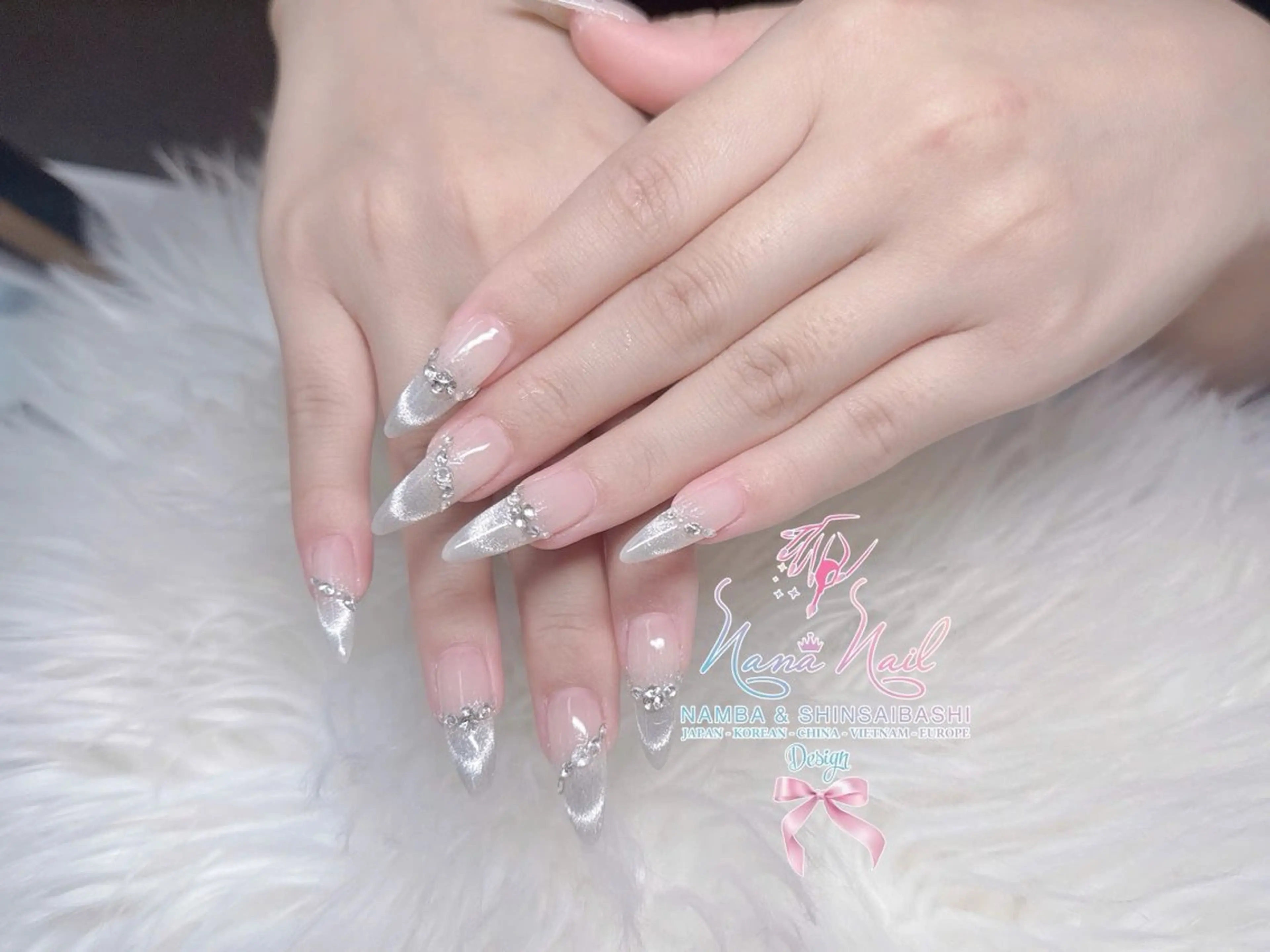 ネイル チークネイル 桜ネイル フラッシュネイル フットネイル ジェルネイル ７９LINA NAIL 心斎橋店所属・リナネイル アメ村心斎橋店のネイルデザイン