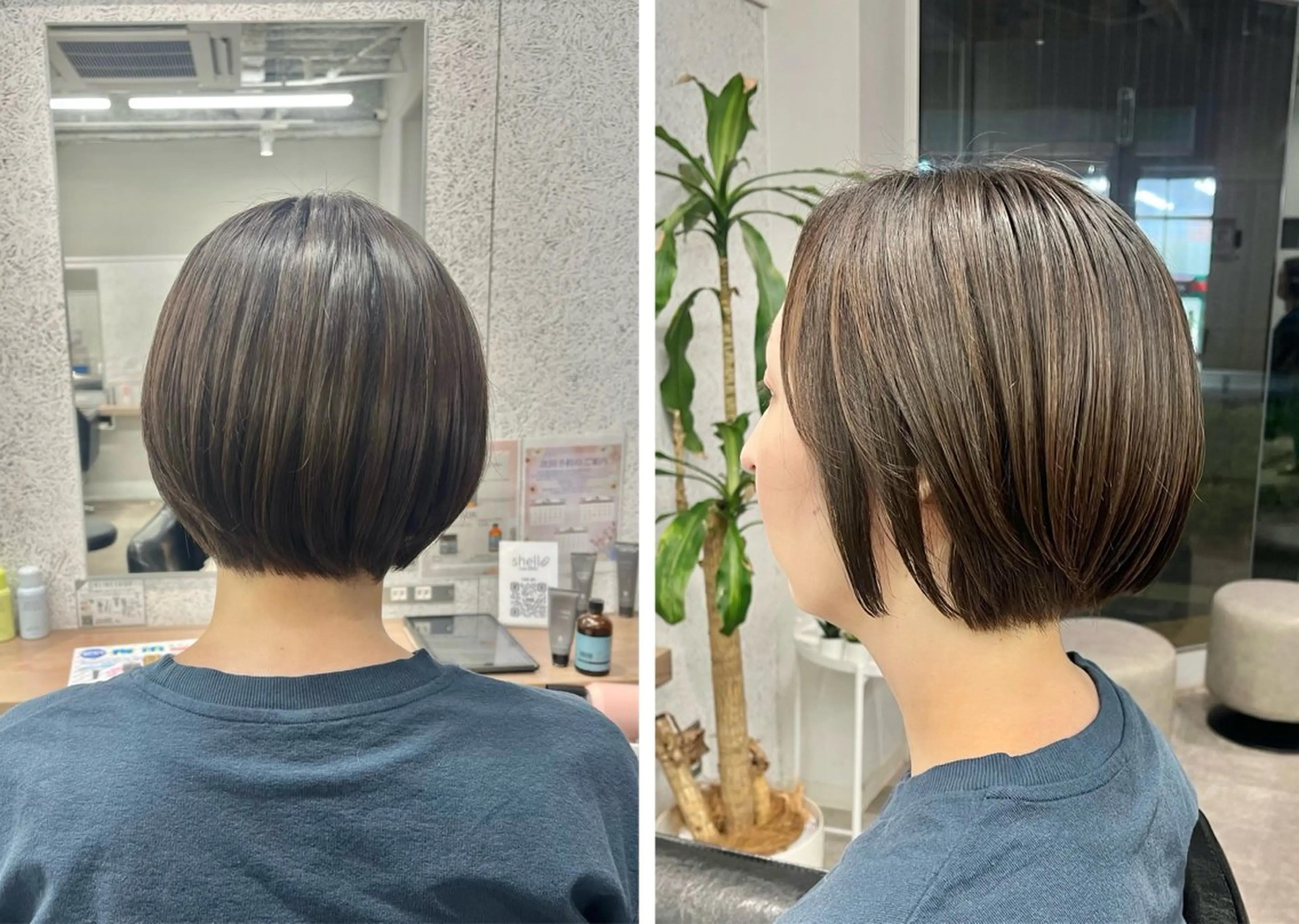 ショート カラー ヘアアレンジ ショートボブ ブリーチ ハイライトカラー ブリーチなしカラー ボブ カット 🍓艶髪/艶カラー ハイトーン/しんたにのヘアスタイル
