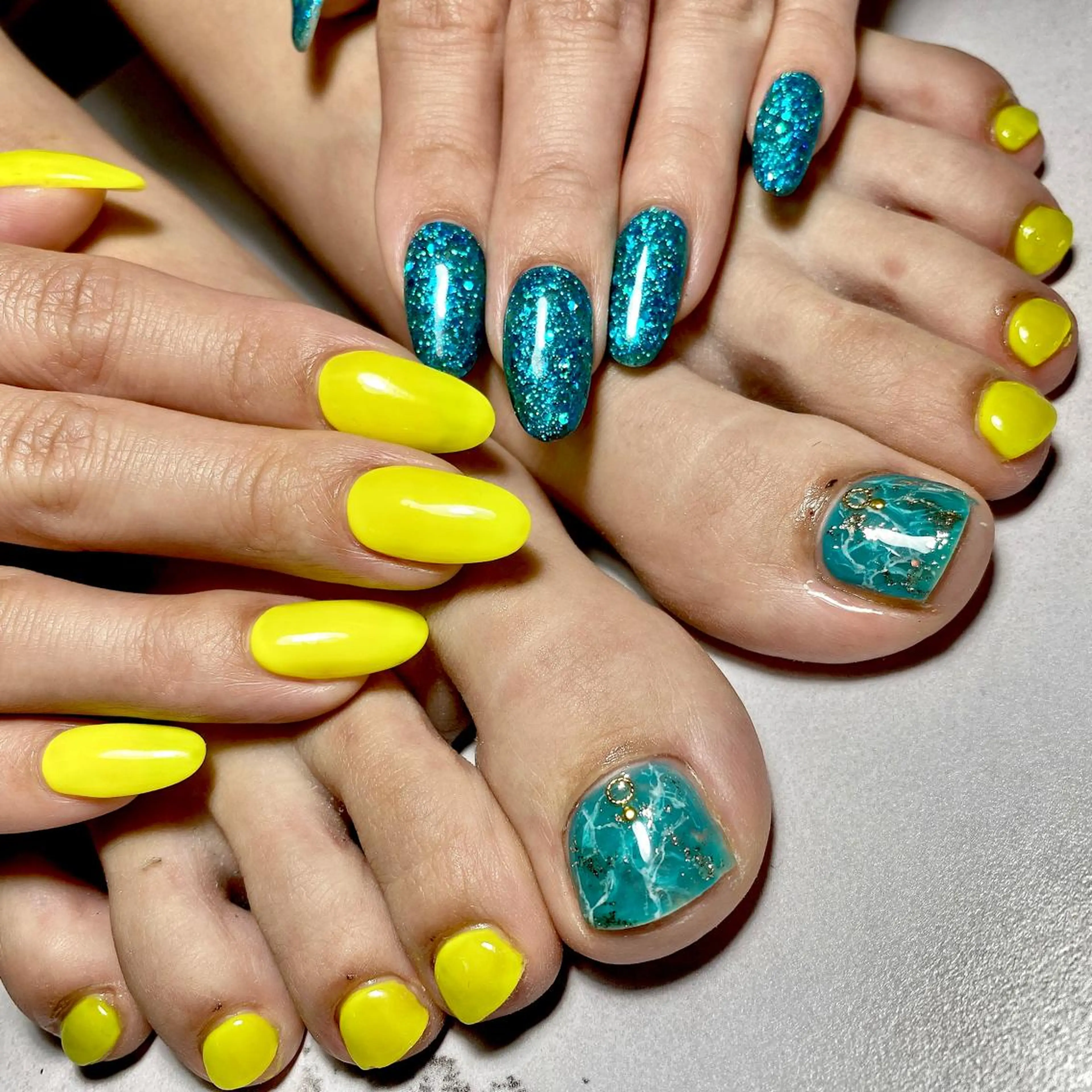 ネイル フットネイル ジェルネイル ハードジェル スカルプネイル しば まなみのネイルデザイン