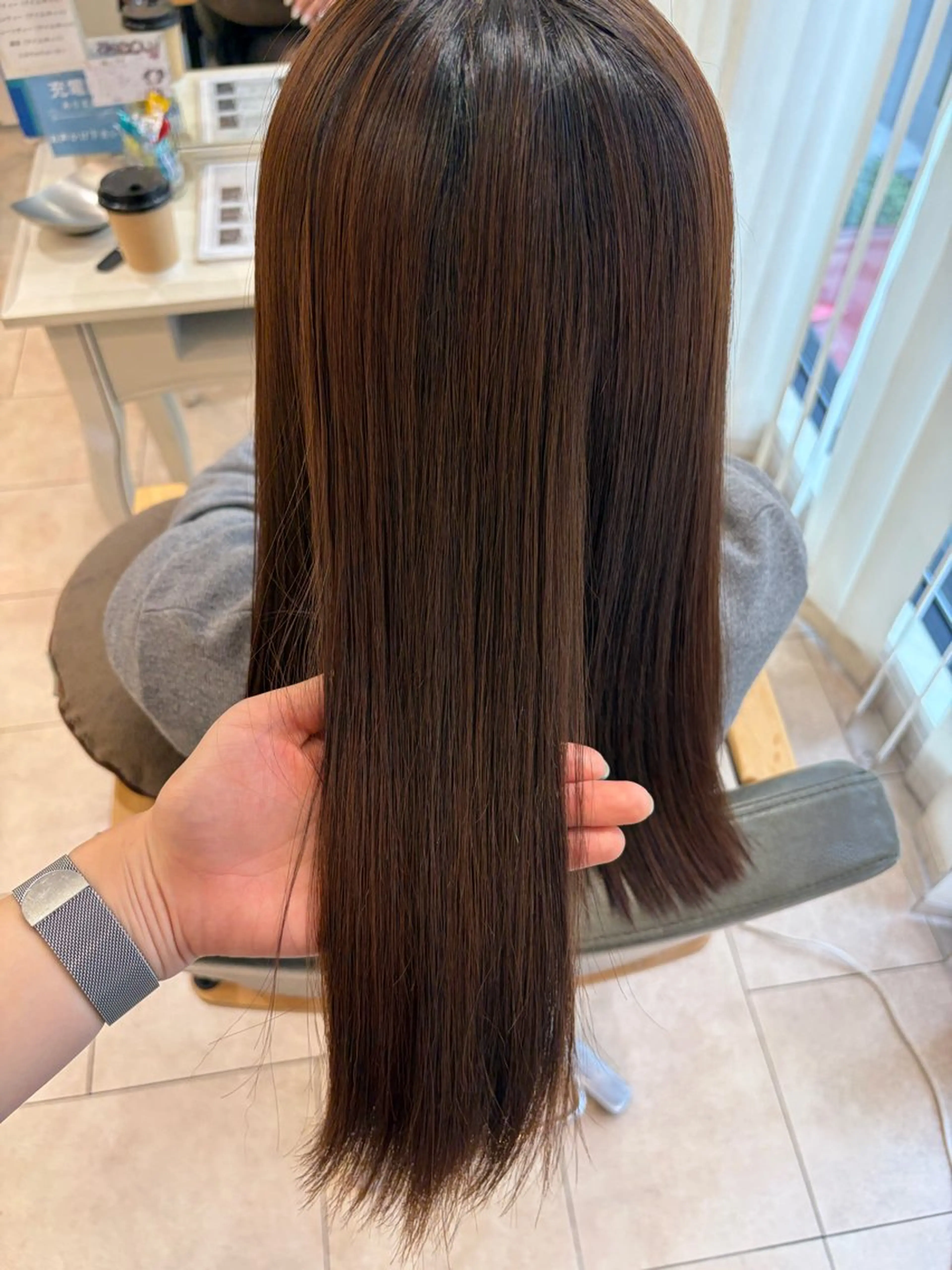 ロング 縮毛矯正 縮毛矯正/韓国 /艶髪/もえかのヘアスタイル