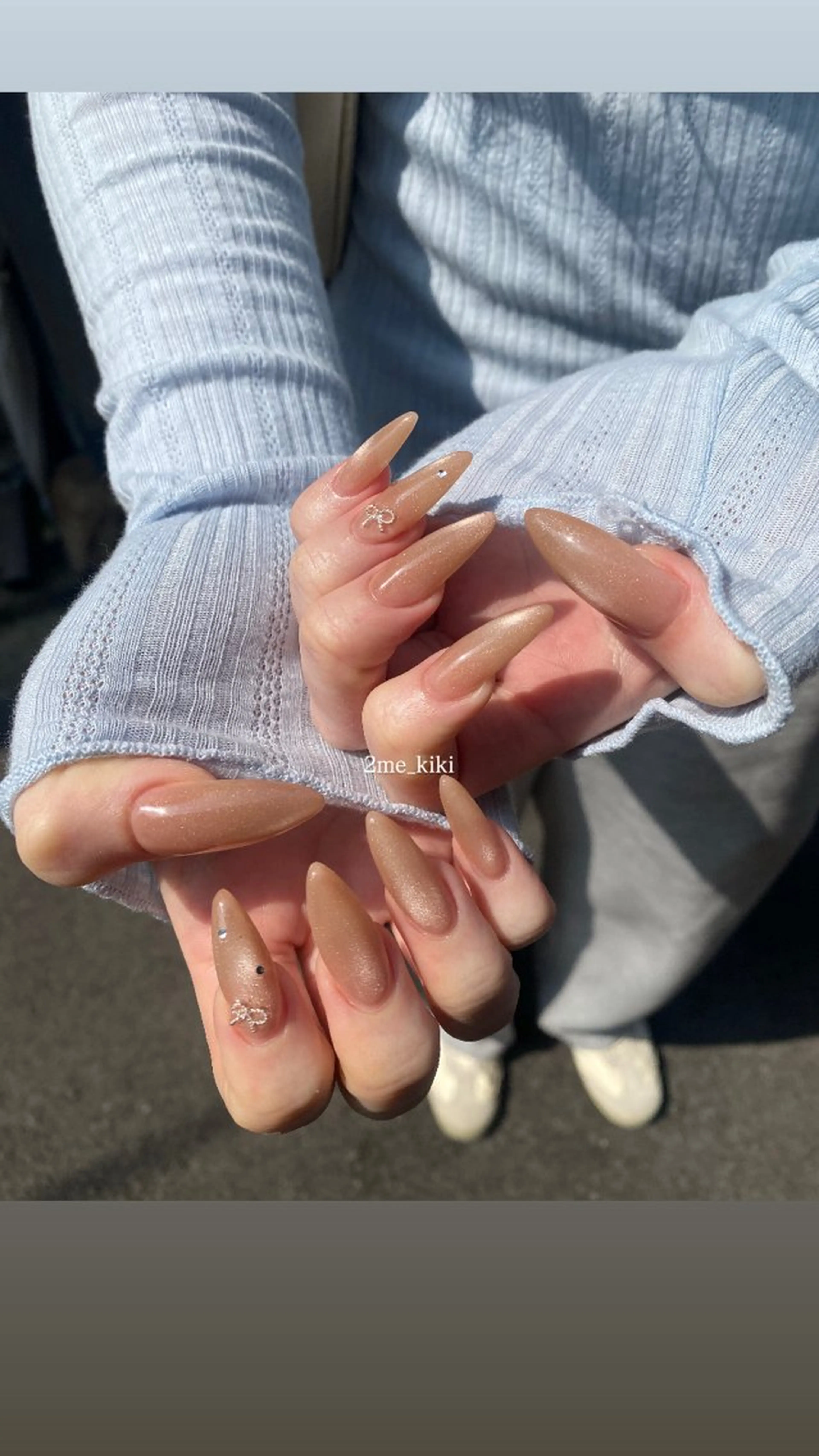 ネイル ロングネイル ハンドネイル 大人かわいいネイル♡ Kikiのネイルデザイン