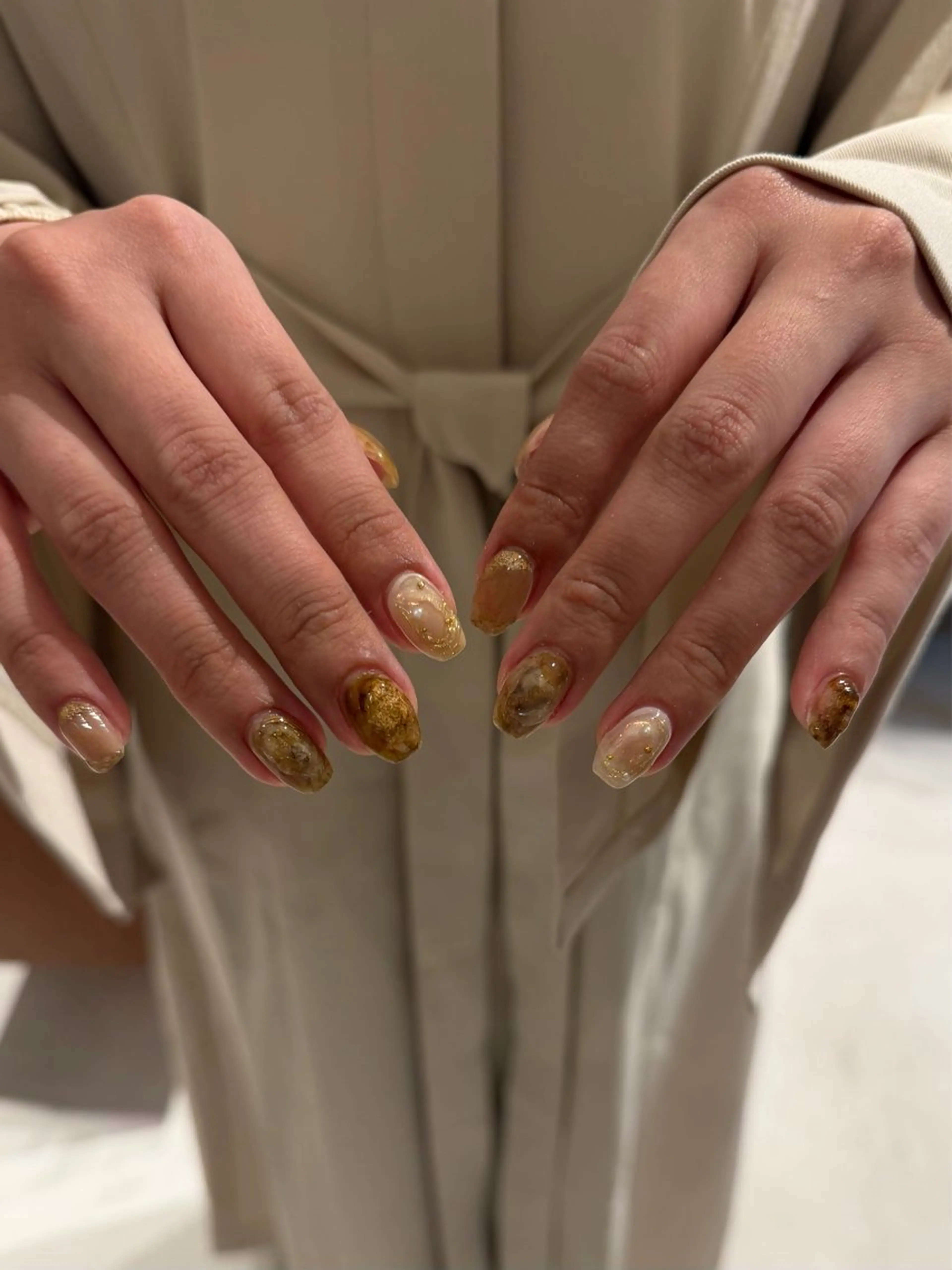 ネイル ニュアンスネイル シンプルネイル ハンドネイル anuw所属・anuw hinaのネイルデザイン