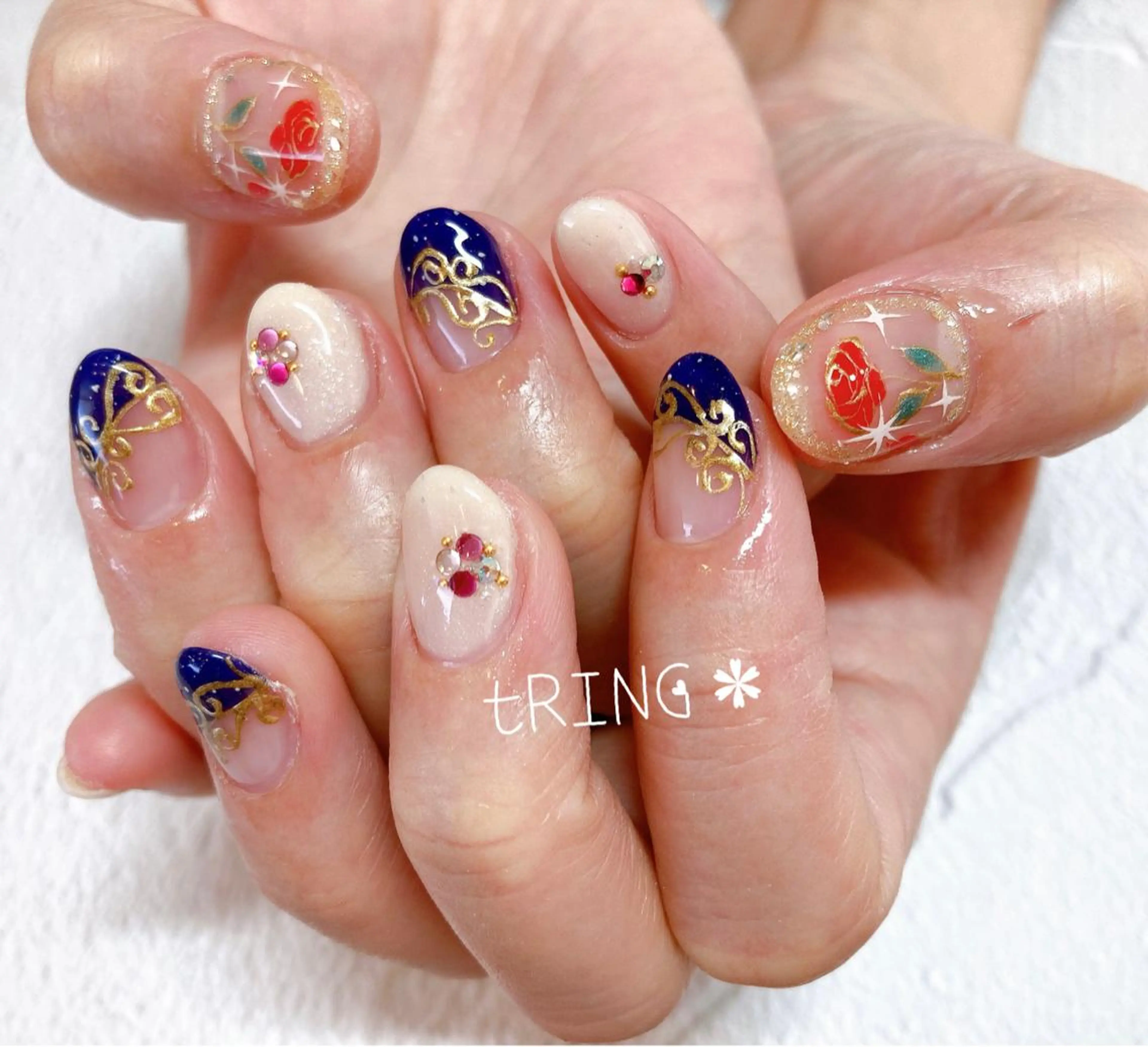 ネイル ハンドネイル tRING＊ しいの木台のネイルデザイン