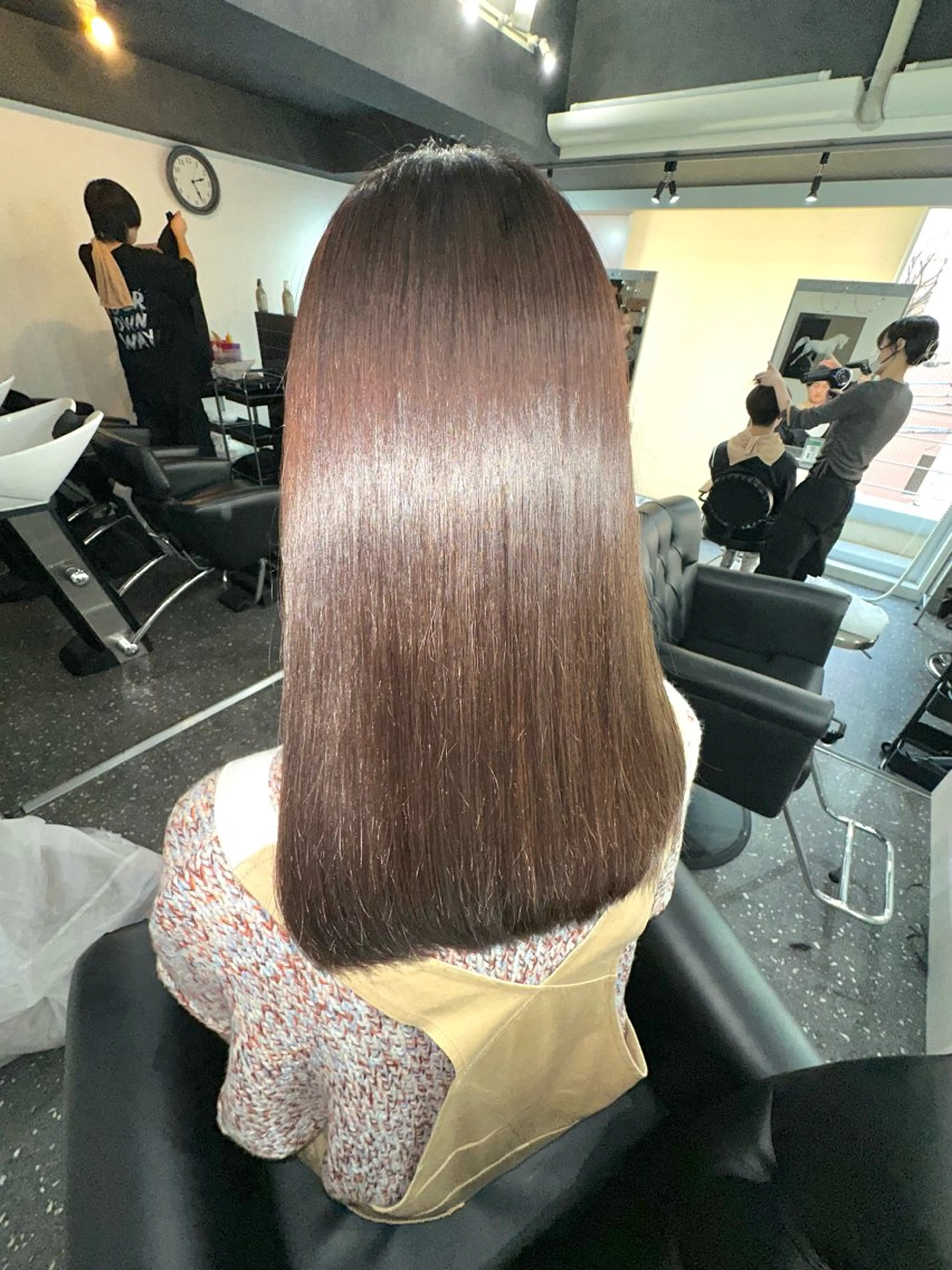 ロング カラー パーマ カット ヘアカラー 縮毛矯正 トリートメント 髪質改善⭐️縮毛矯正 中野⭐️Rinaのヘアスタイル