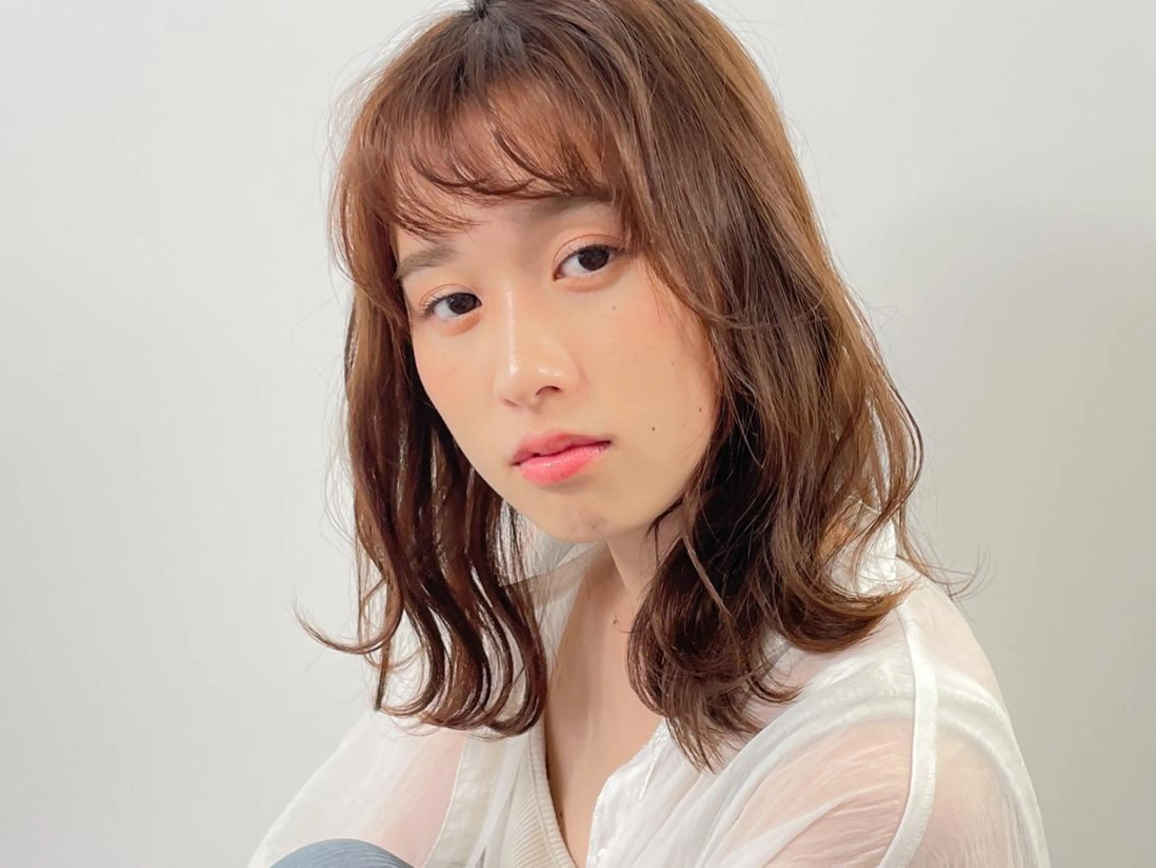 ミディアム カラー お洒落パーマ/ 艶カラー/michiのヘアスタイル