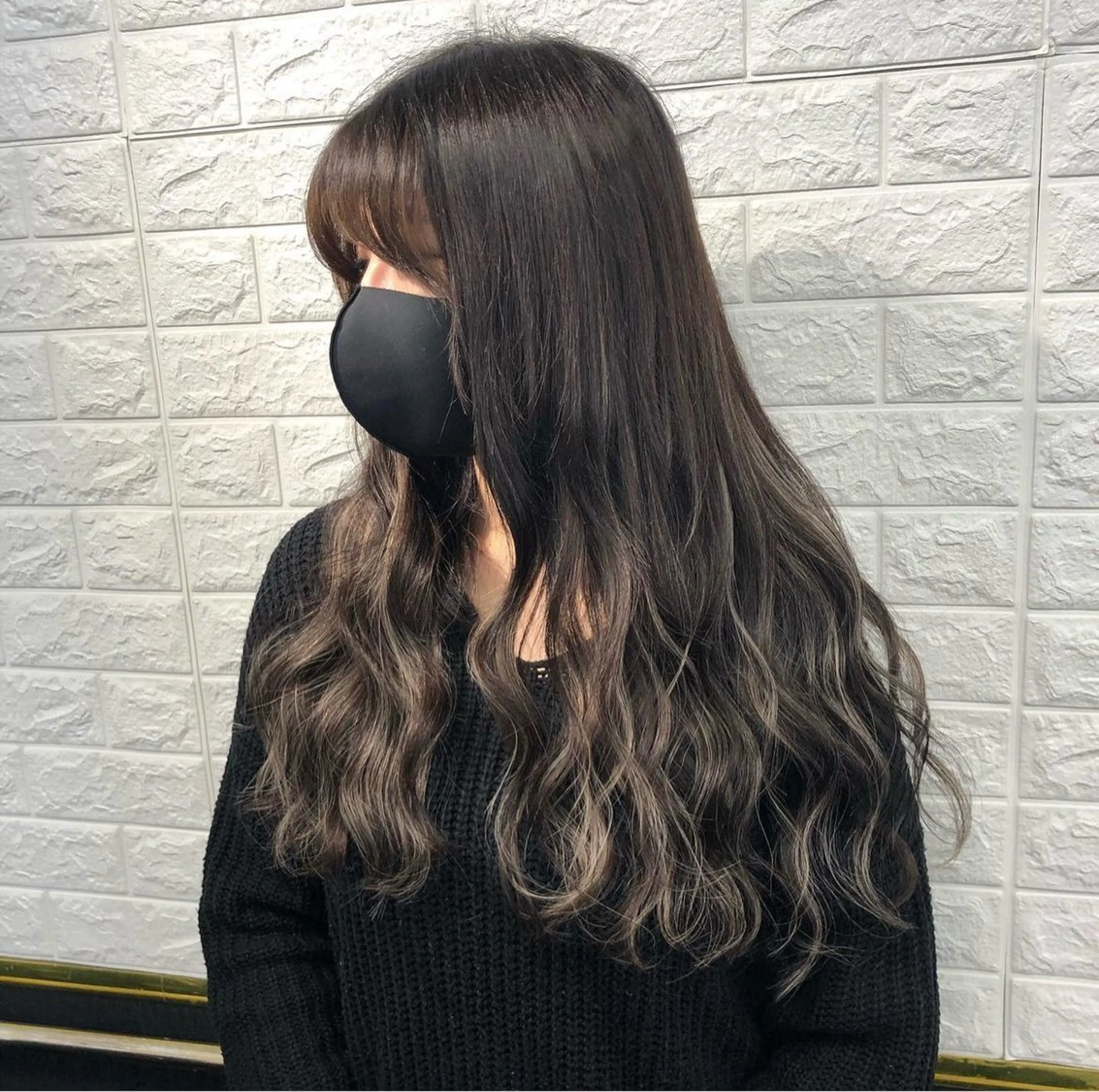 ロング カラー グレージュ ハイライトカラー ミルクティーグレージュ エクステ ハイライト エクステ suzu /フリーランス吉祥寺のヘアスタイル