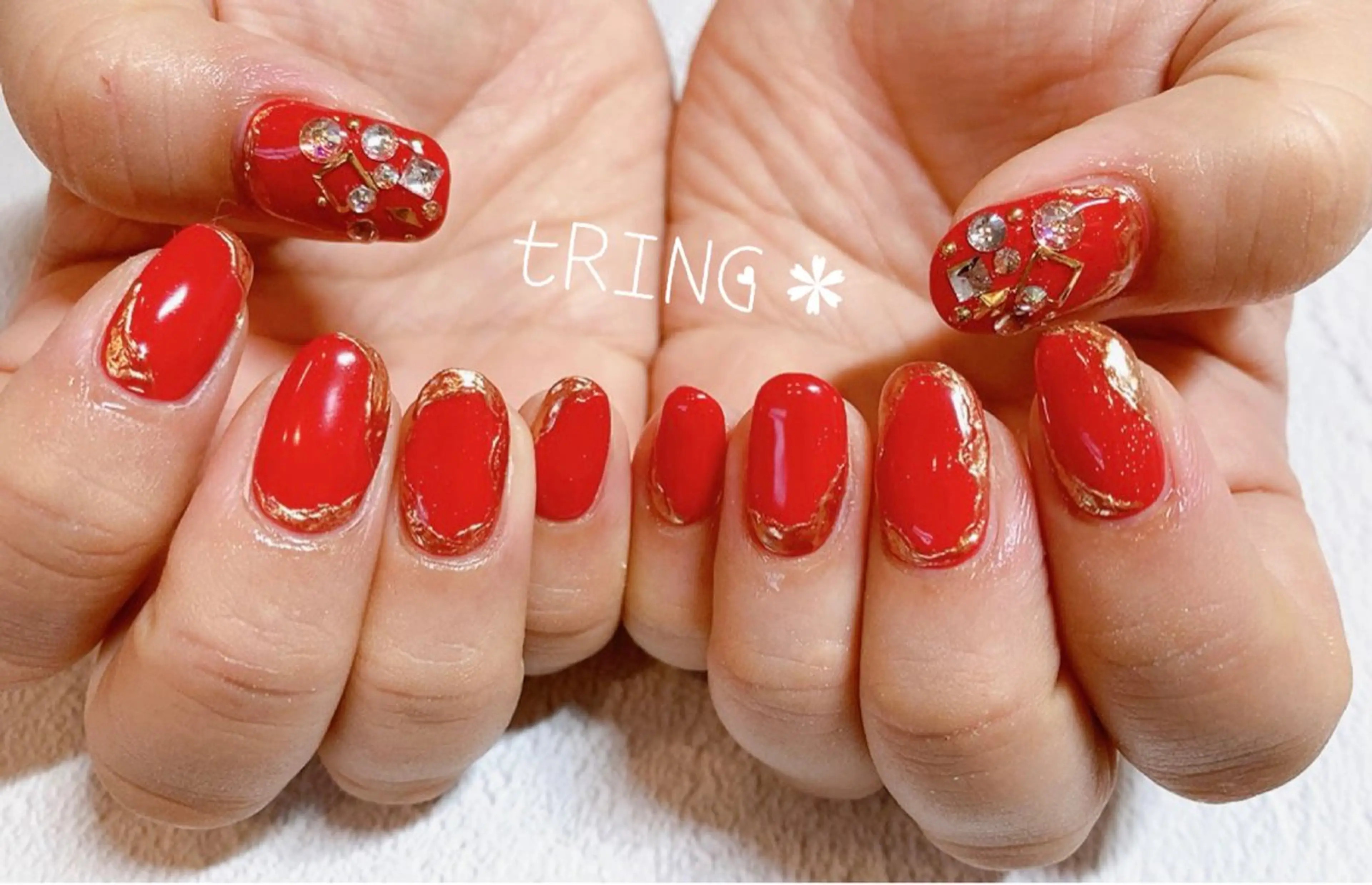 ネイル ハンドネイル tRING＊ しいの木台のネイルデザイン