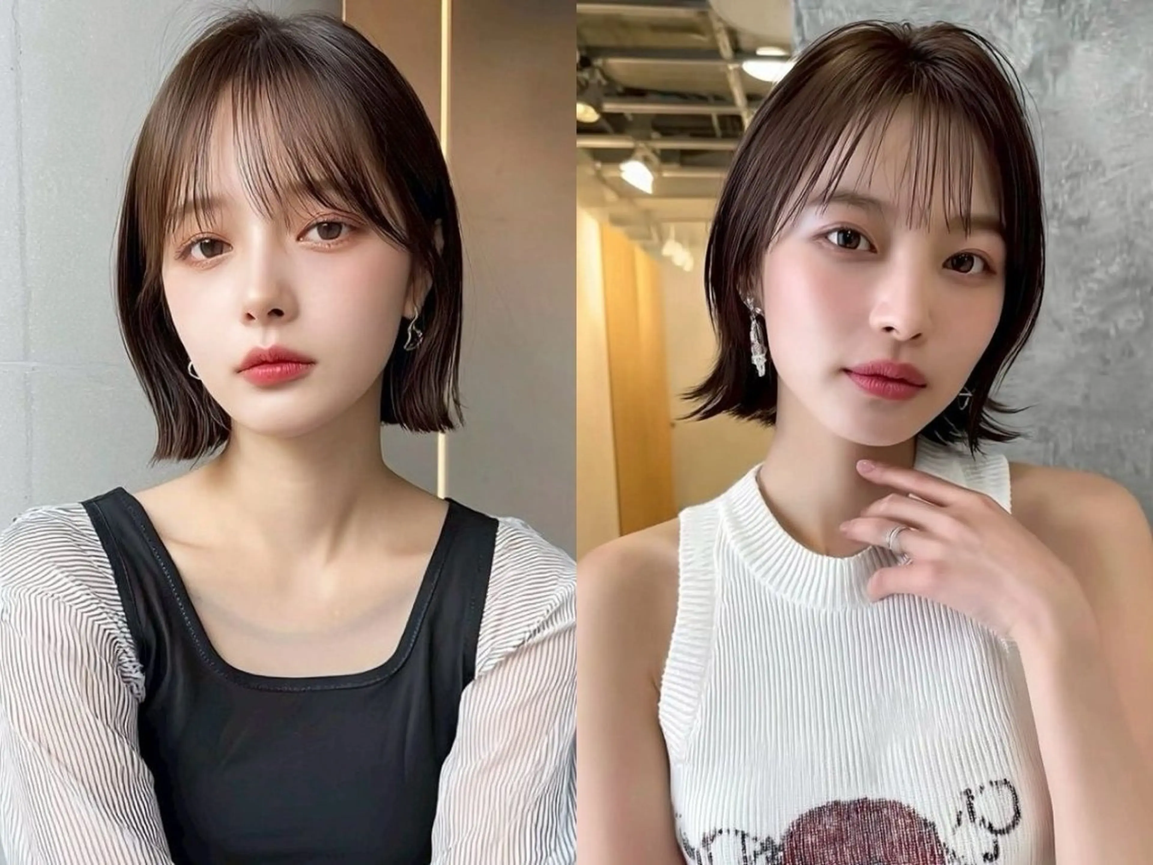 ショート カラー カット ヘアカラー トリートメント 💎透明感/韓国/ レイヤー/泉亮介💎のヘアスタイル