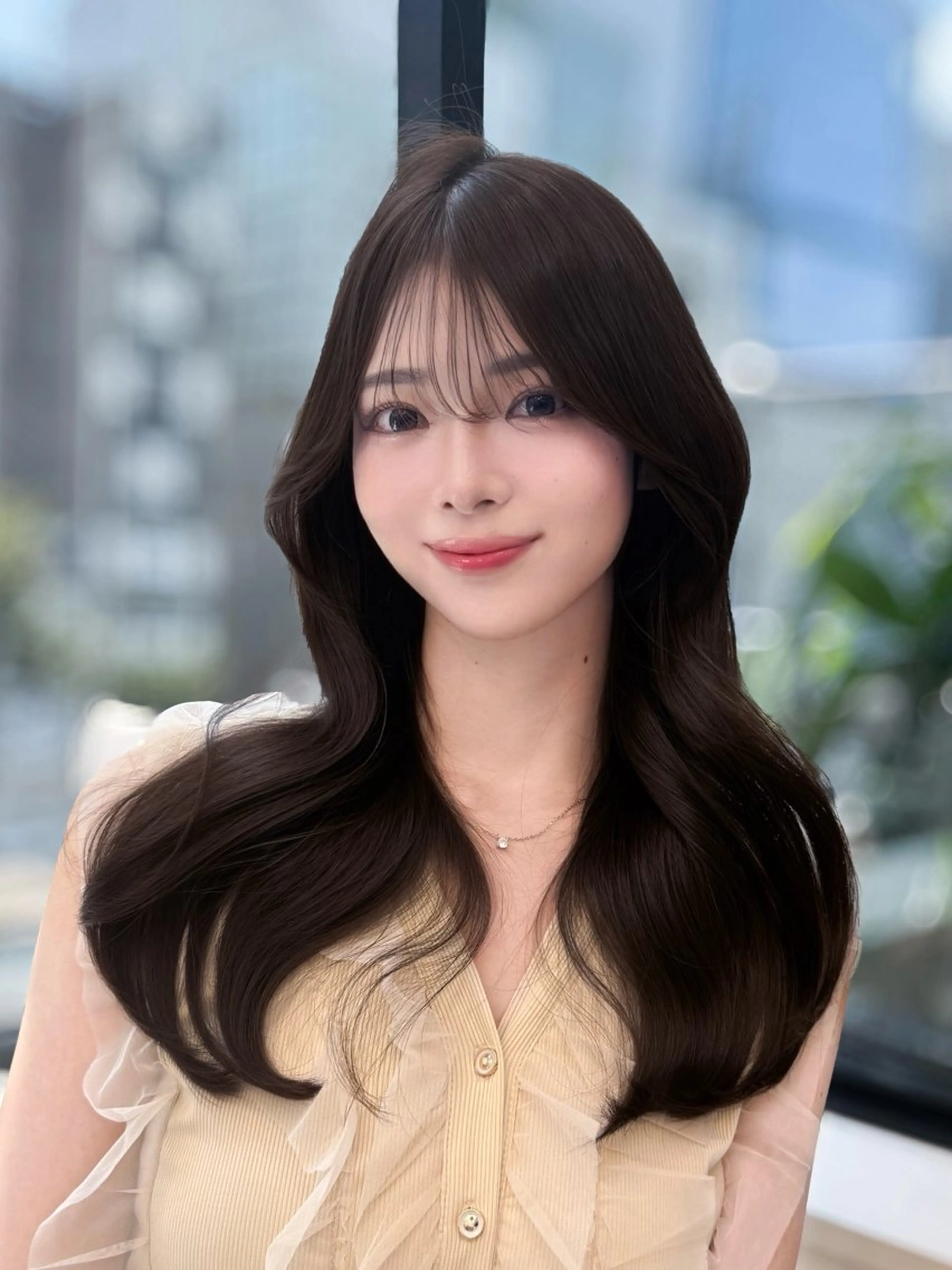 ロング カラー カット ヘアカラー トリートメント 韓国ガーリーヘア🎀 Sayaka🤍のヘアスタイル