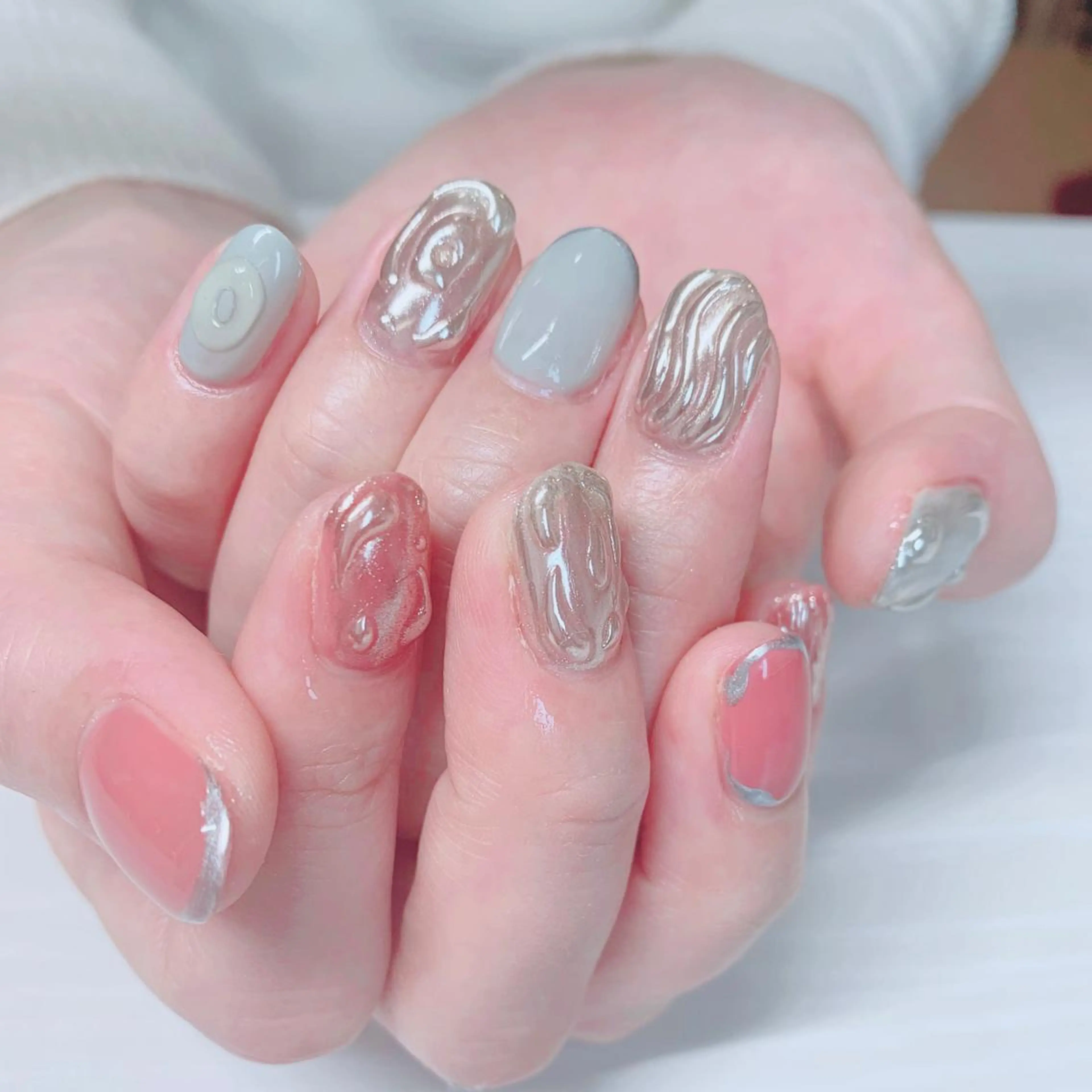 カラー ネイル ハンドネイル Cozy_ ilumのネイルデザイン