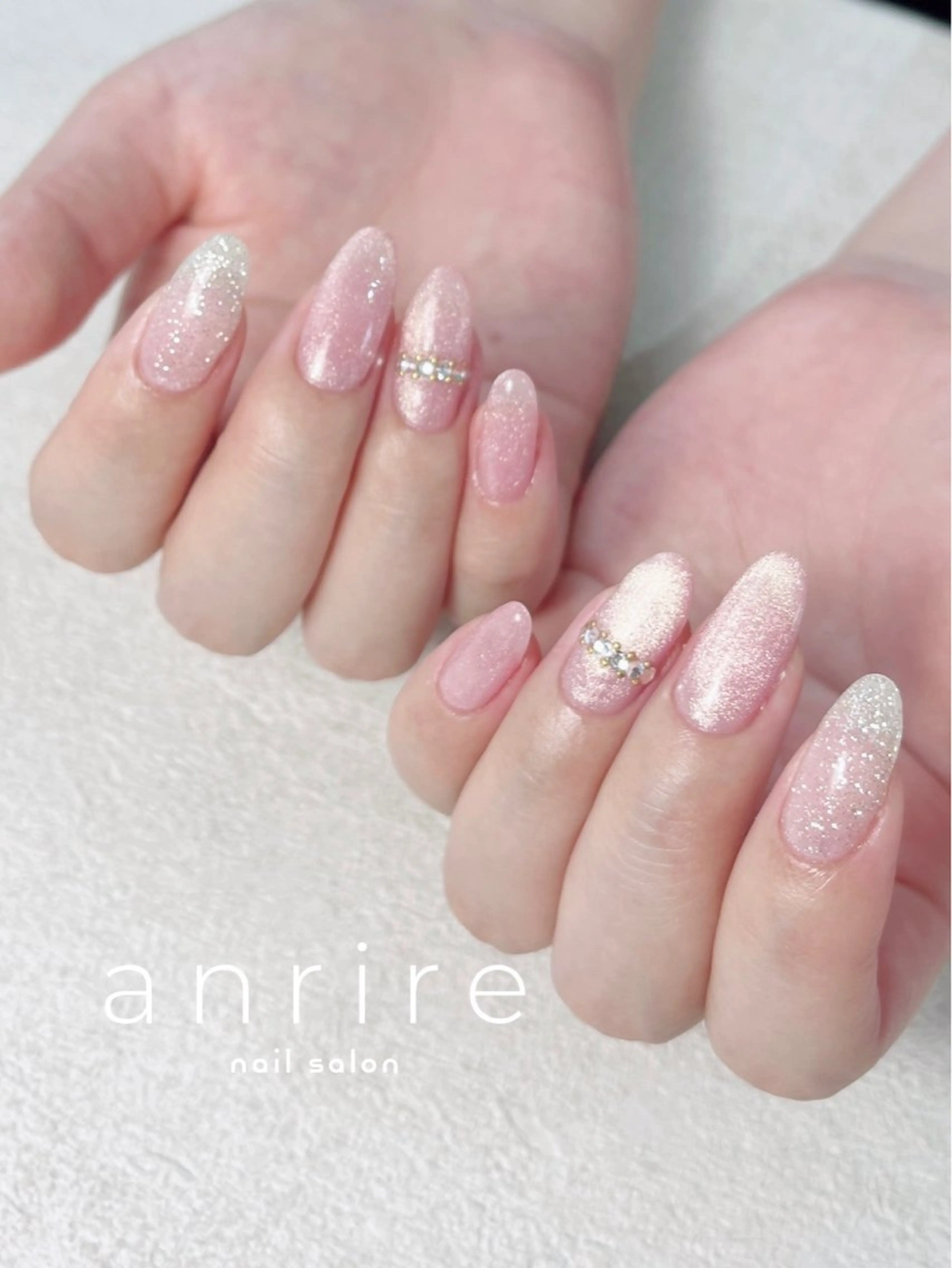 ネイル フラッシュネイル ジェルネイル キラキラネイル マグネットネイル パラジェル ハンドネイル nail salon anrire〜アンリール〜所属・nailsalon anrireのネイルデザイン