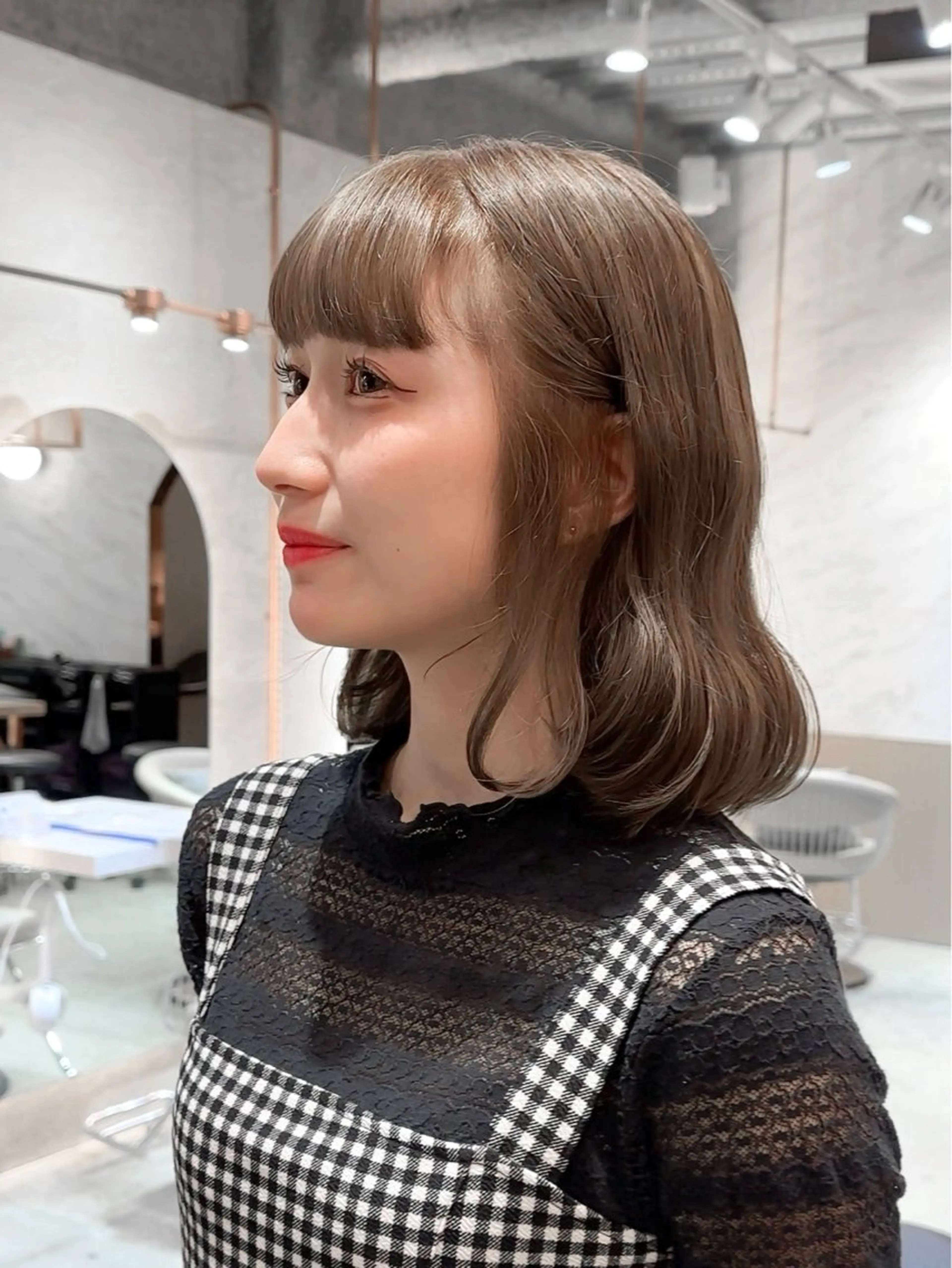 ミディアム 縮毛矯正/韓国ヘア /レイヤー🎀ミズキのヘアスタイル