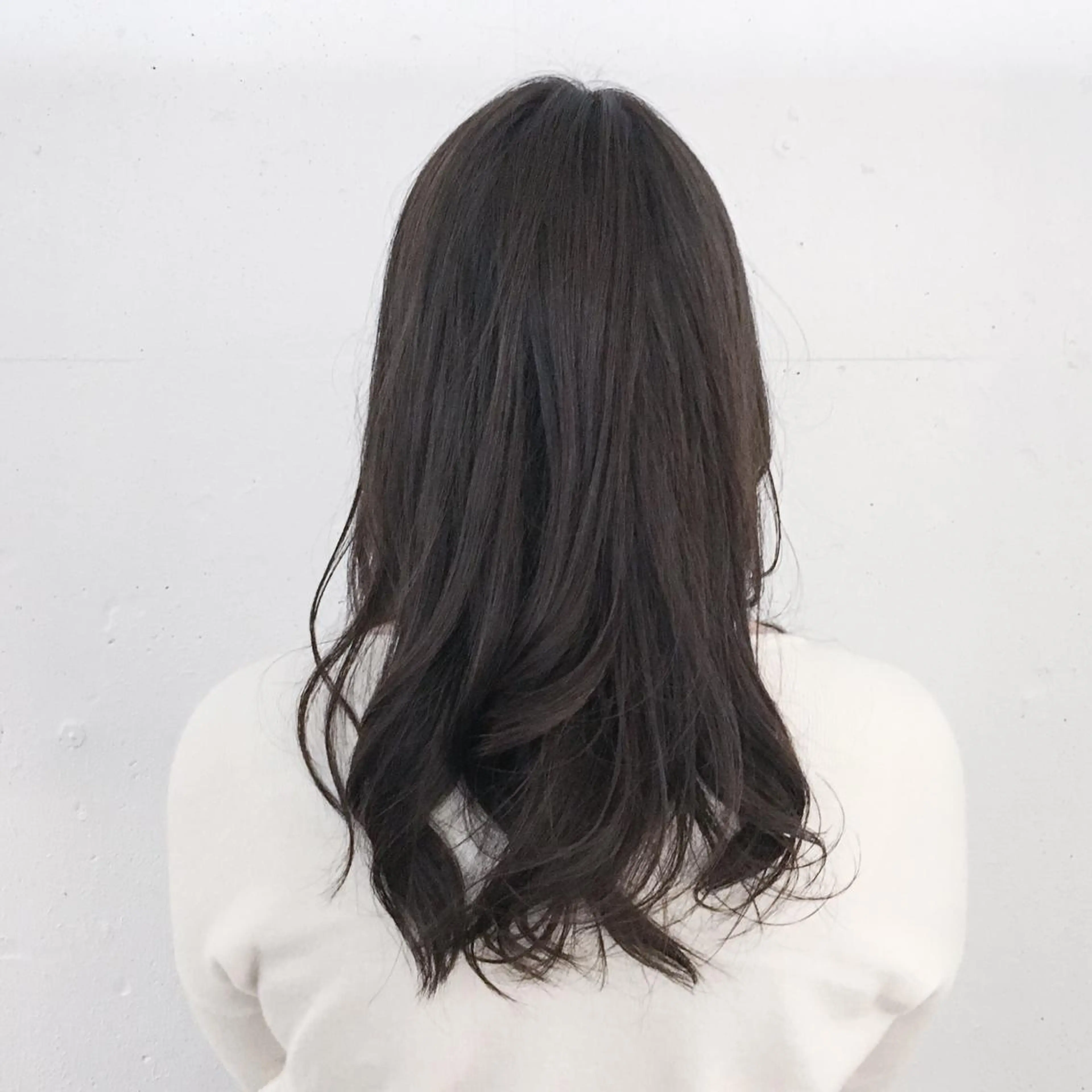 セミロング カラー パーマ カット ヘアカラー パーマ トミタ アツシのヘアスタイル