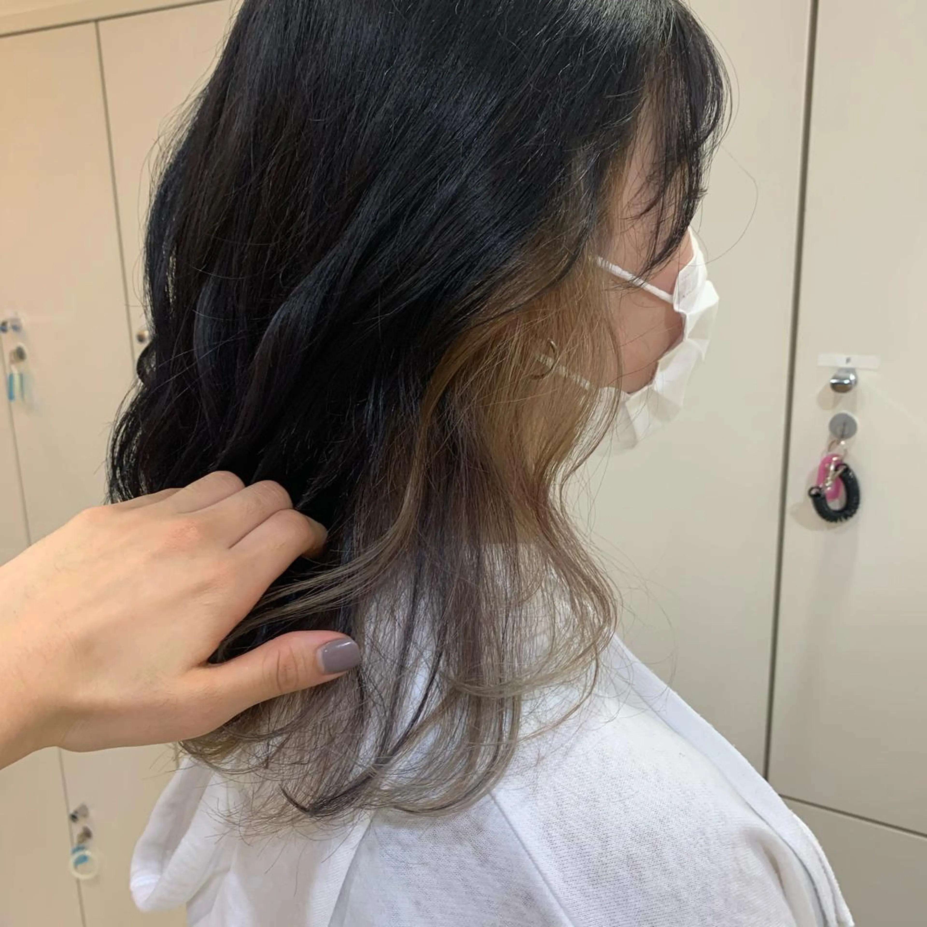 ミディアム カラー ヘアアレンジ ヘアカラー トリートメント yuka .のヘアスタイル