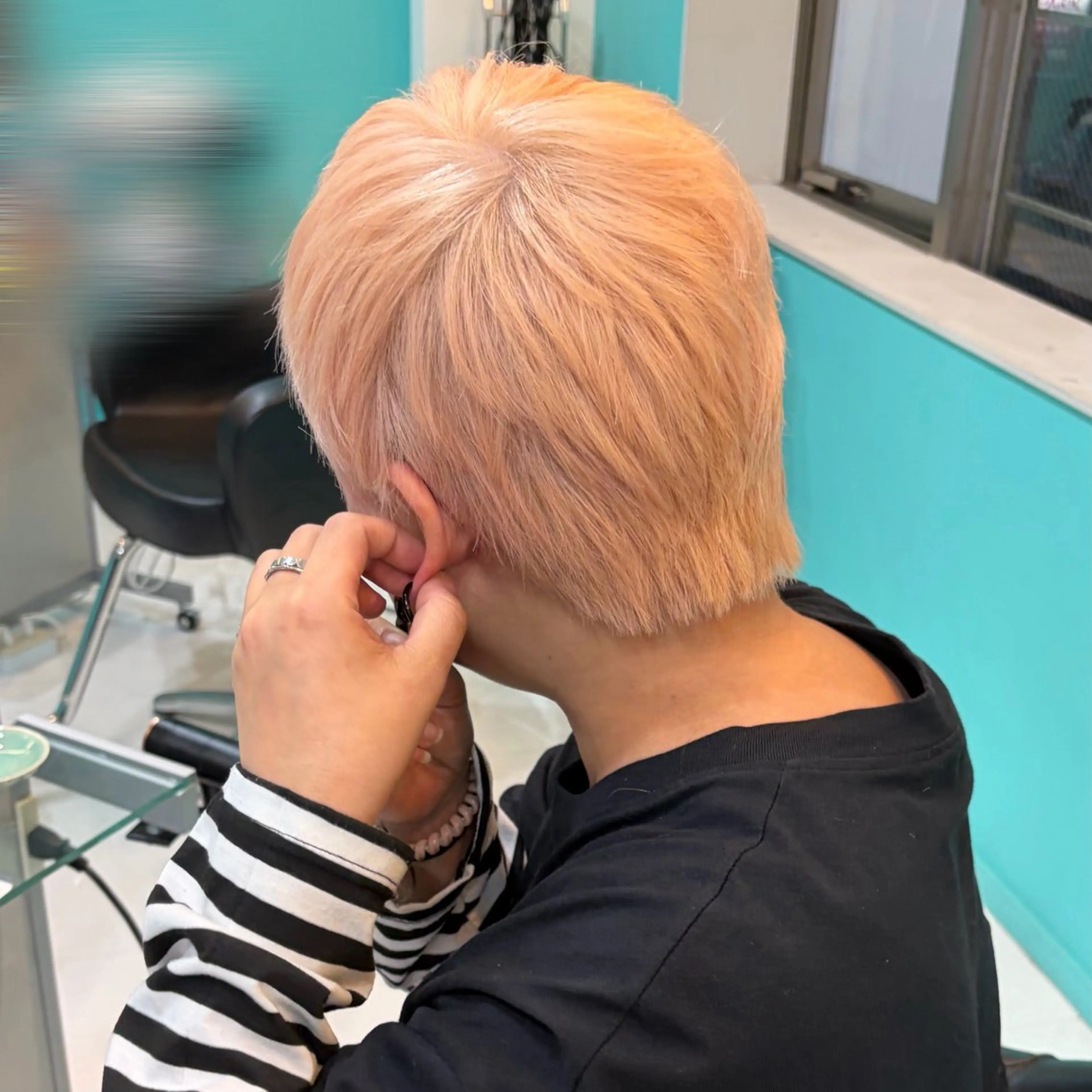 ショート カラー ピンクカラー ホワイトピンク カット ヘアカラー トリートメント デザインカラー/ ボブ/Natsukiのヘアスタイル