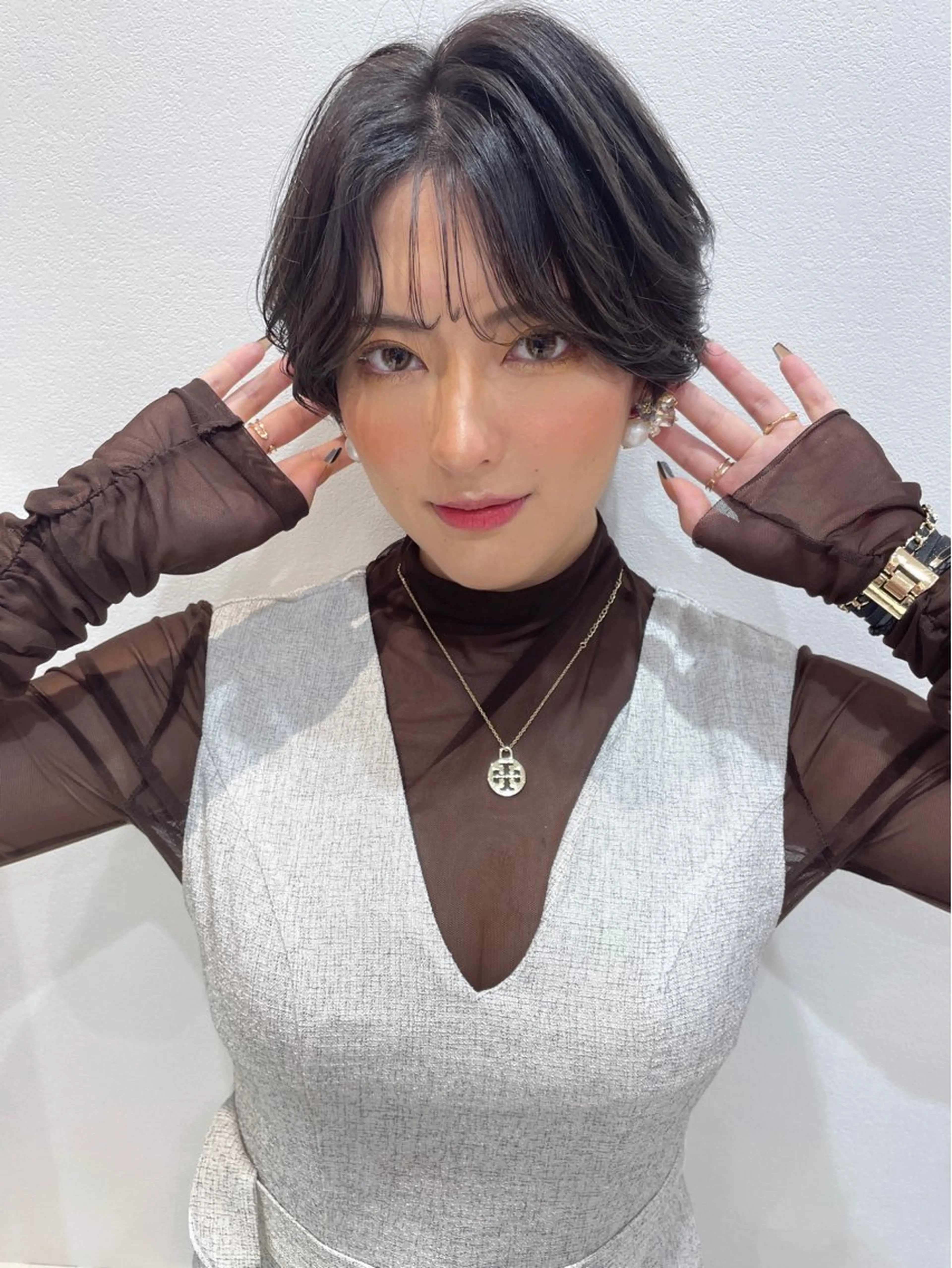 ショート パーマ カット パーマ トリートメント 🎀大川 錬🎀 ブリーチなしWカラーのヘアスタイル