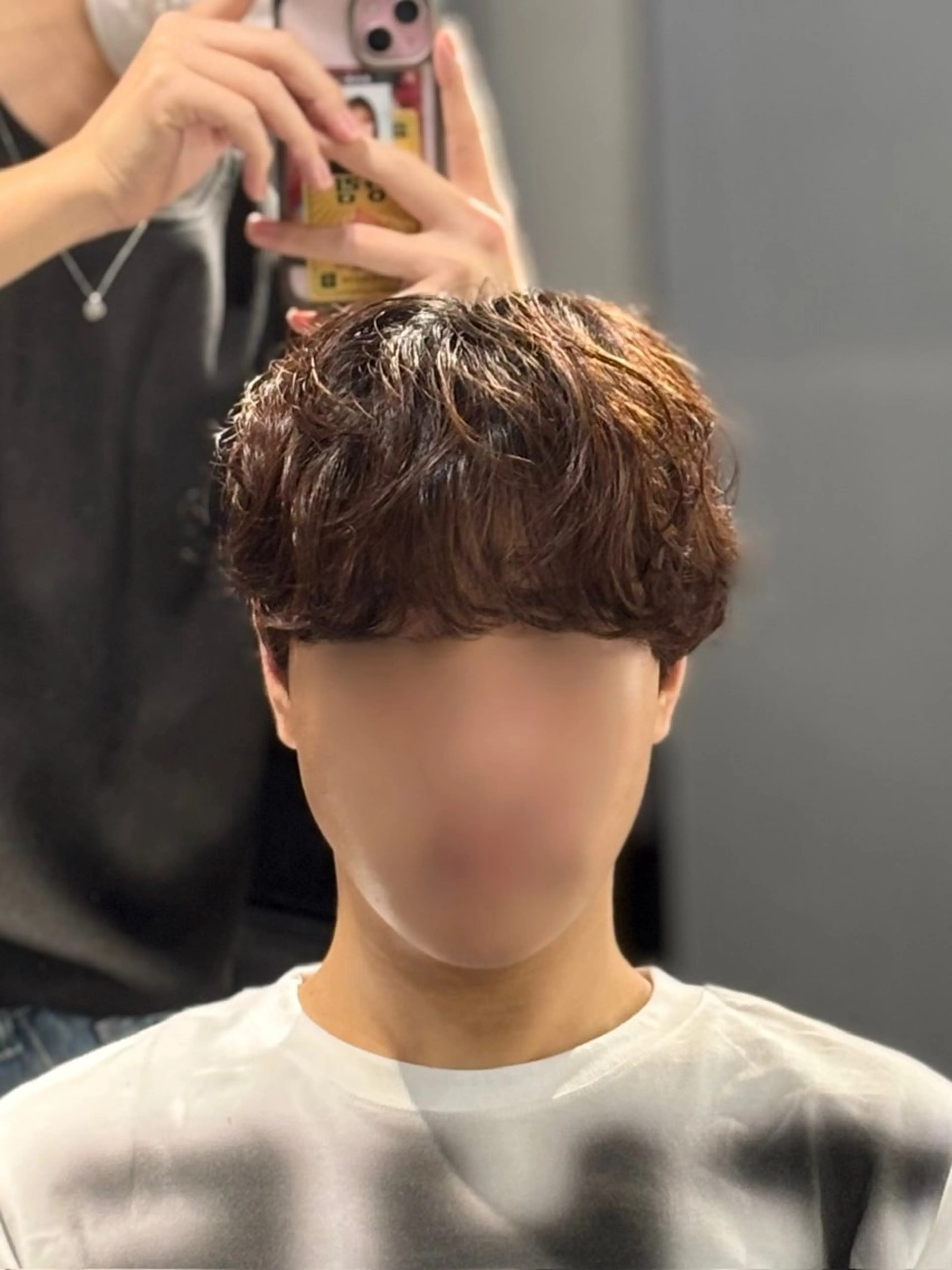 ショート パーマ メンズ カット パーマ 韓国メンズヘア/ ダウンパーマ/歩夢のヘアスタイル