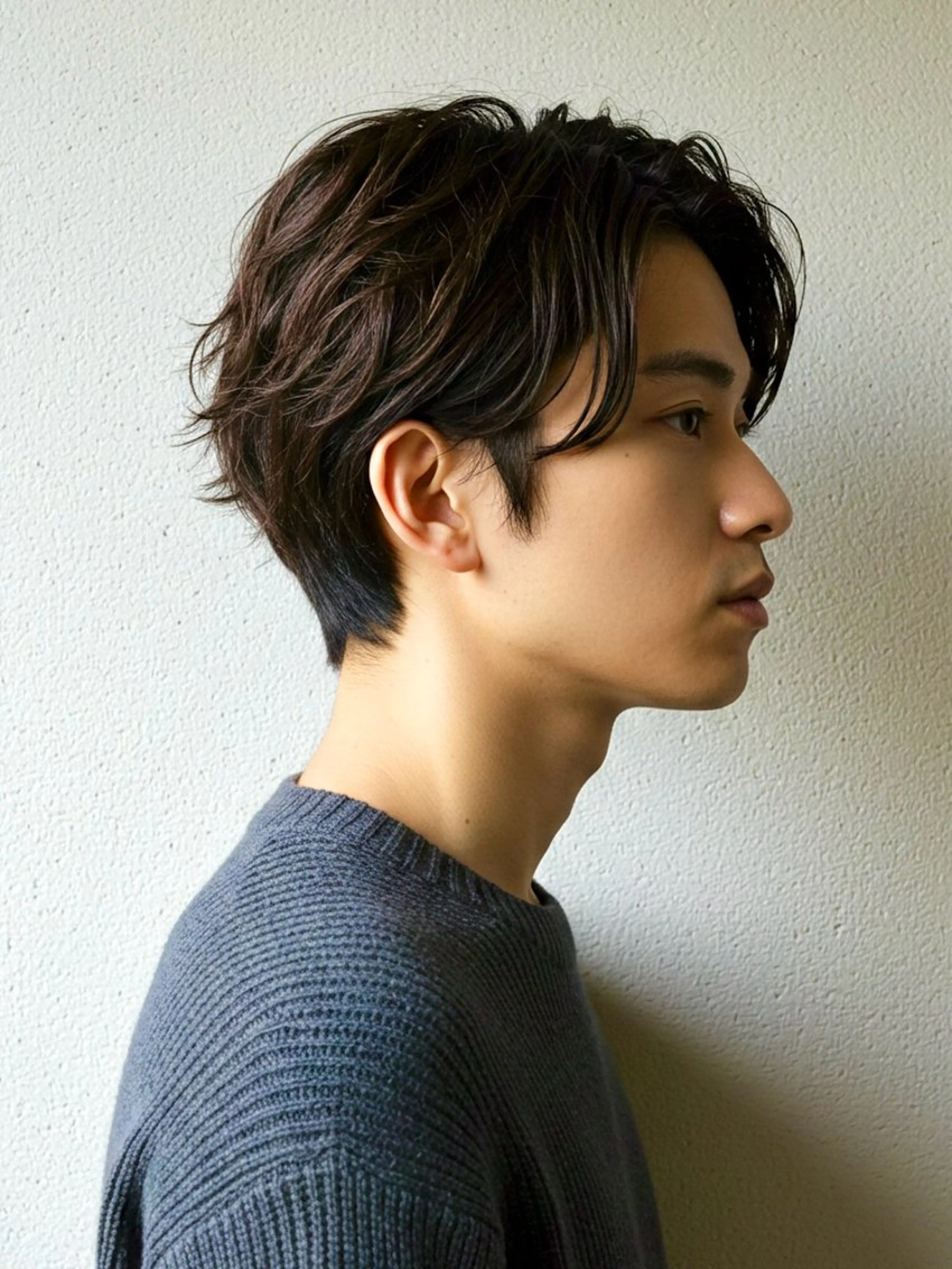 ミディアム カラー パーマ メンズ ミディアムパーマ メンズパーマ ツーブロック 黒髪 ニュアンスパーマ カット トリートメント 🎸メンズ/パーマ/ ショート🎸工藤達哉のヘアスタイル