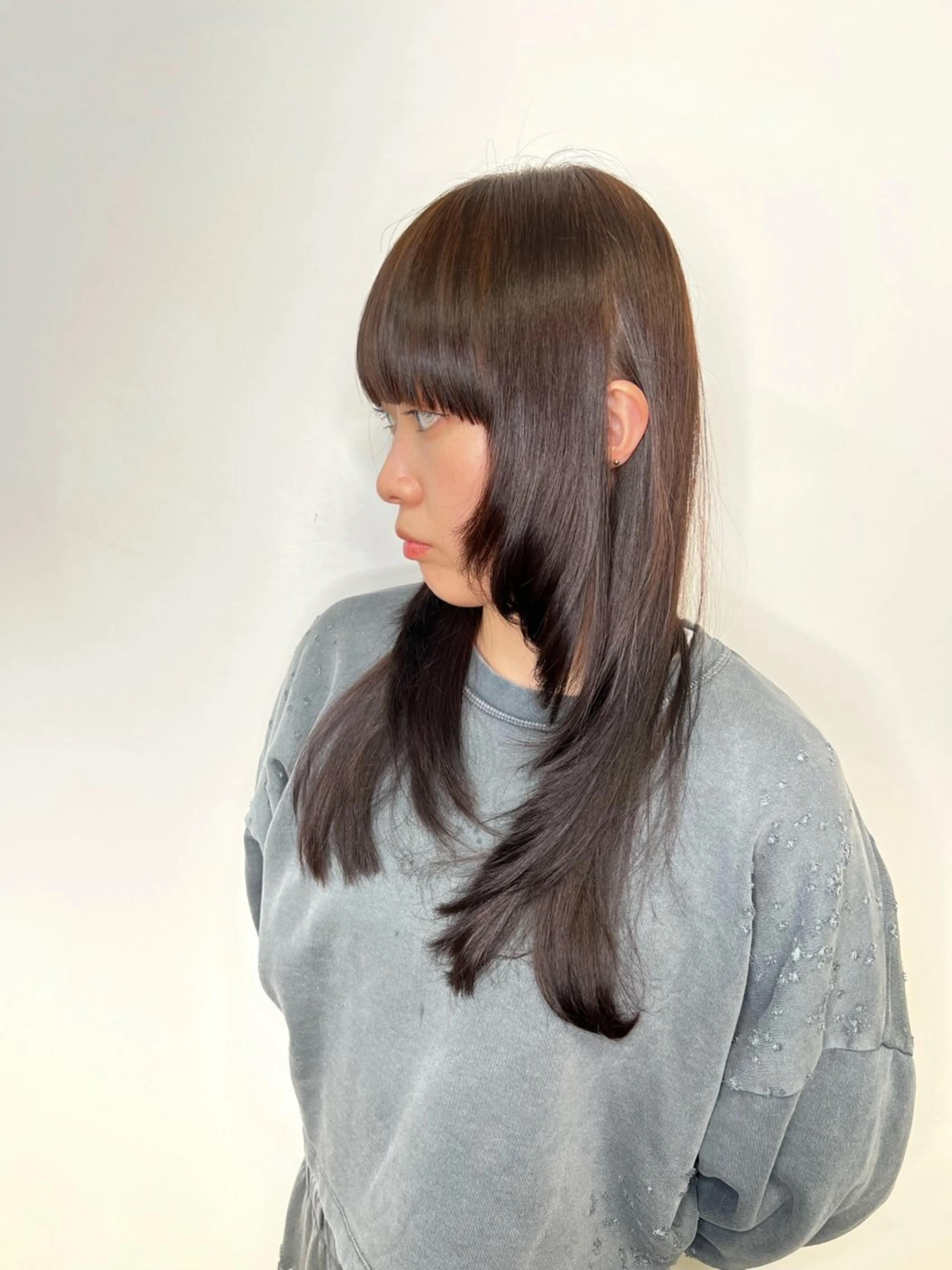 ロング カラー レイヤーカット 【髪質改善/縮毛矯正 /カラー】ホサカのヘアスタイル