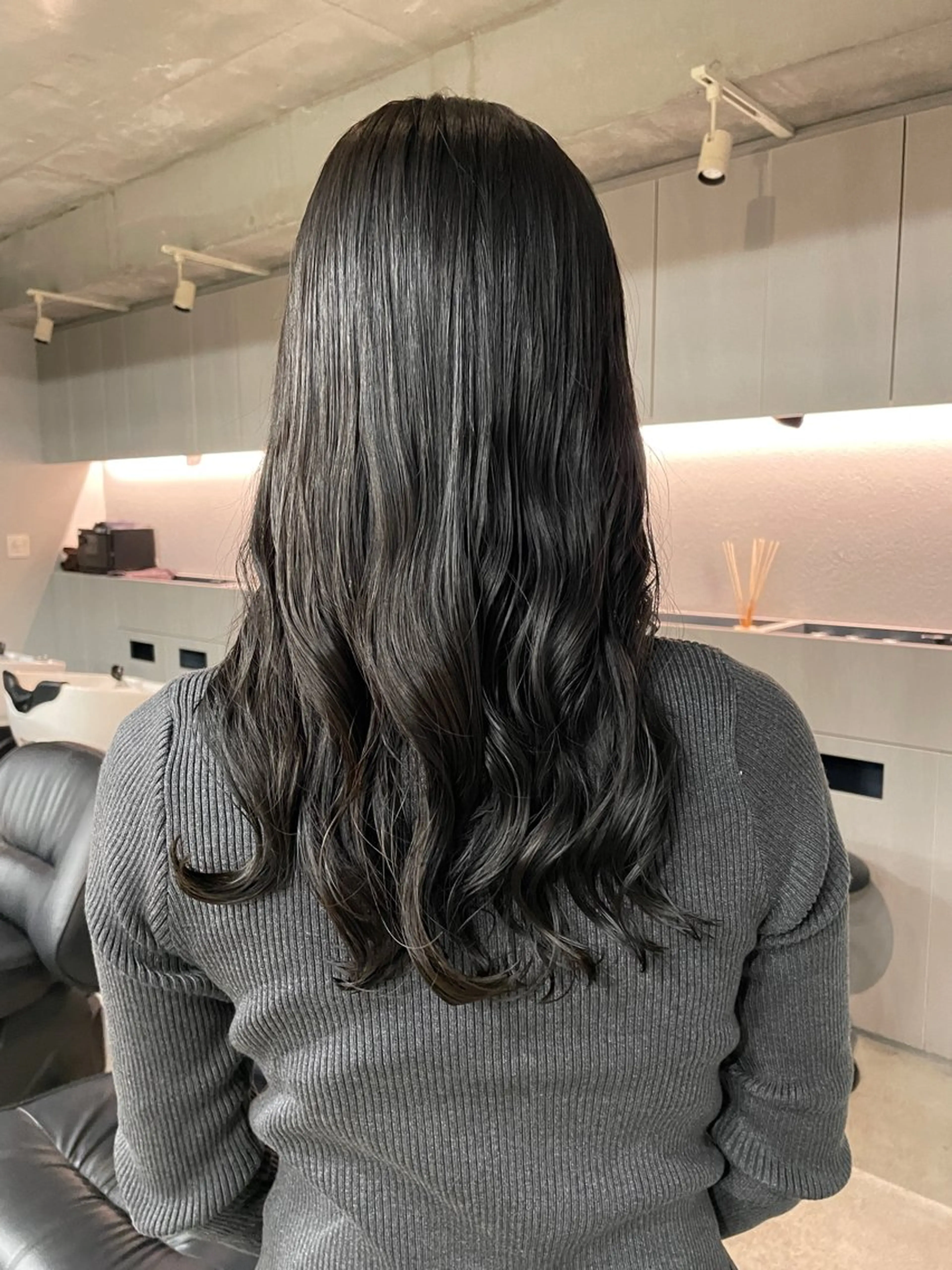 セミロング カラー パーマ カット ヘアカラー 表参道/髪質改善・ 透明感 colorのヘアスタイル