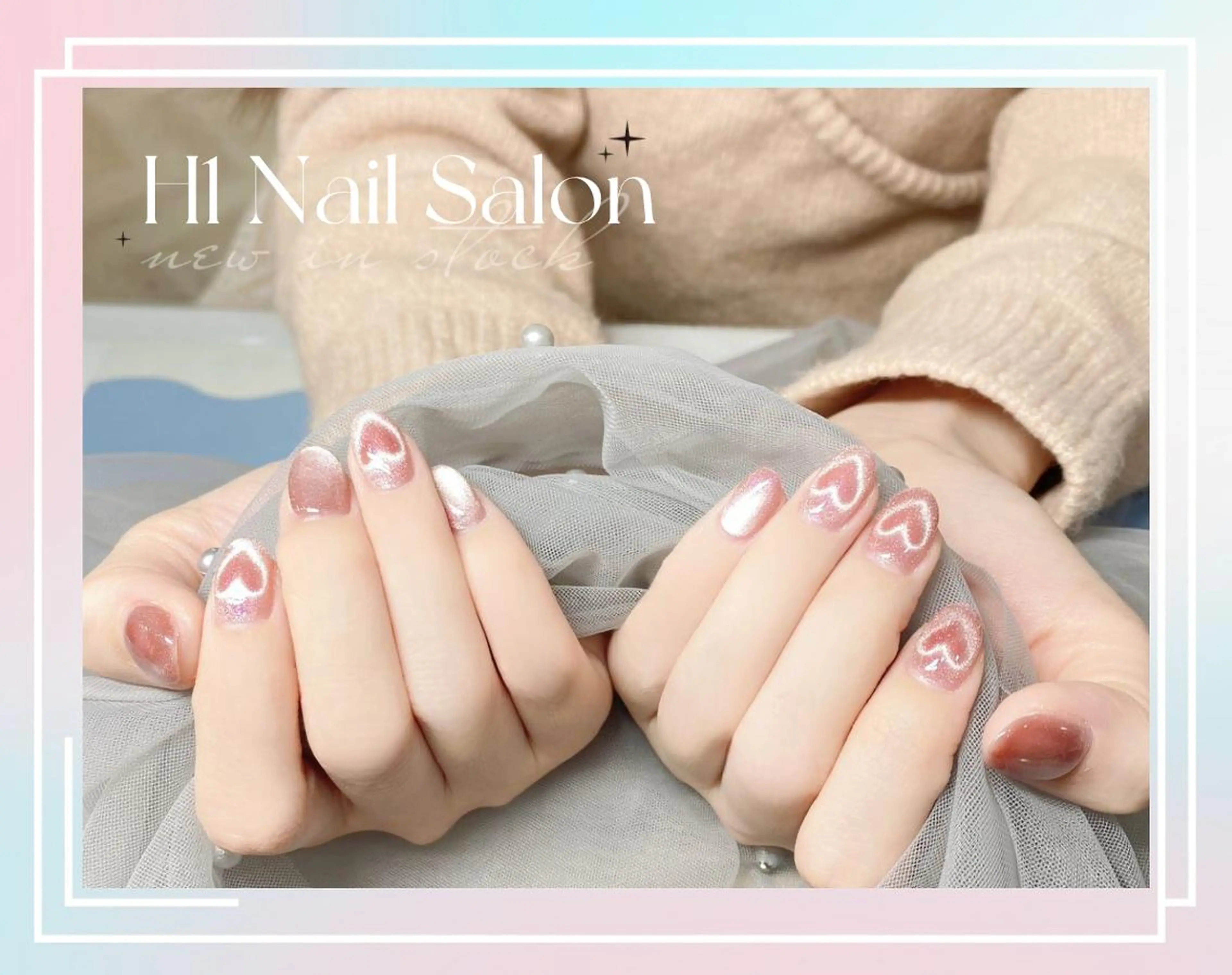 ネイル オーロラネイル ジェルネイル ハート マグネットネイル ソフトジェル ハンドネイル ハンドケア Sensy ネイル専門店のネイルデザイン