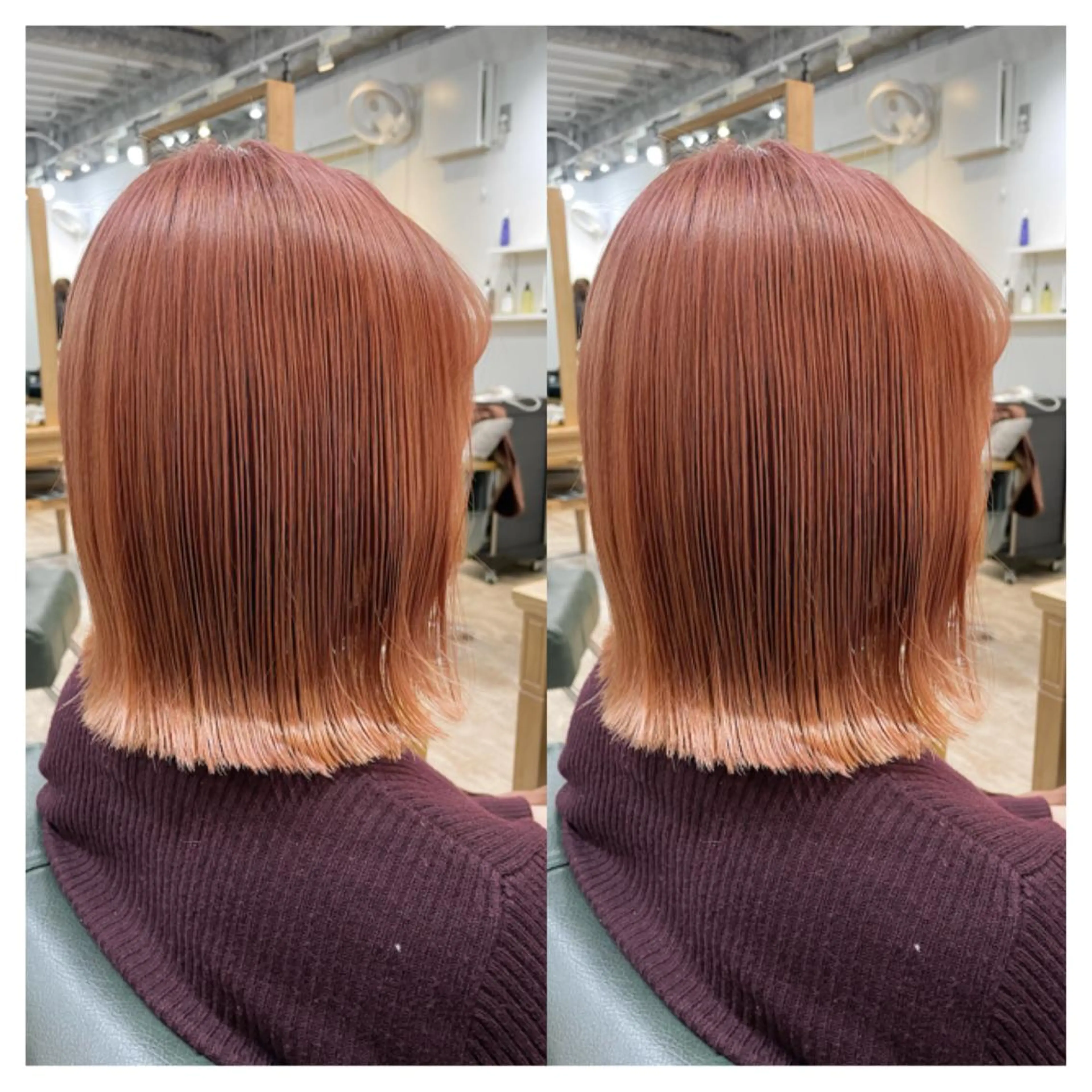 ミディアム カラー カット ヘアカラー トリートメント 村山 茉衣のヘアスタイル