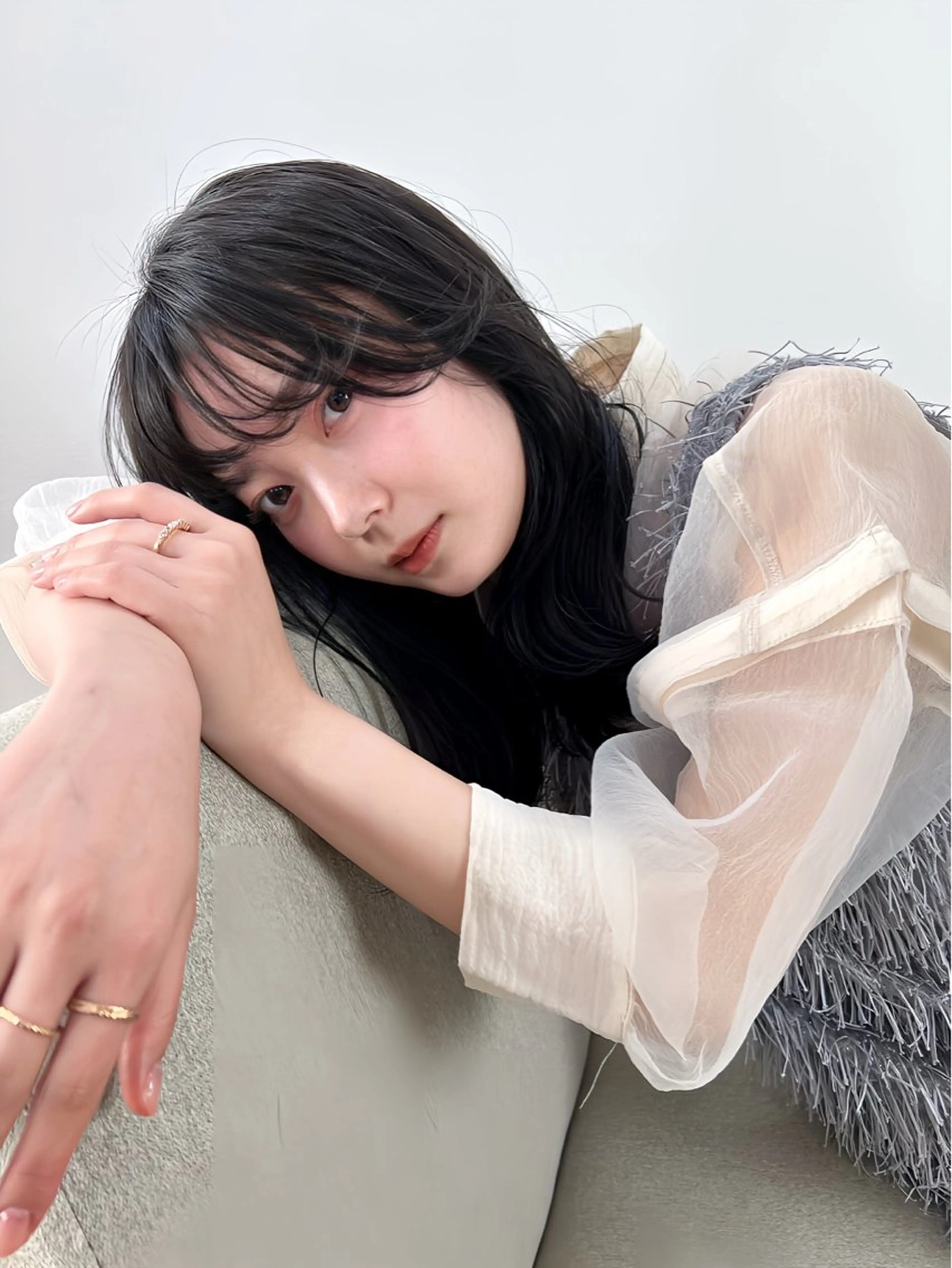 ロング カット ヘアカラー トリートメント scena所属・秋山 勝陽のヘアスタイル