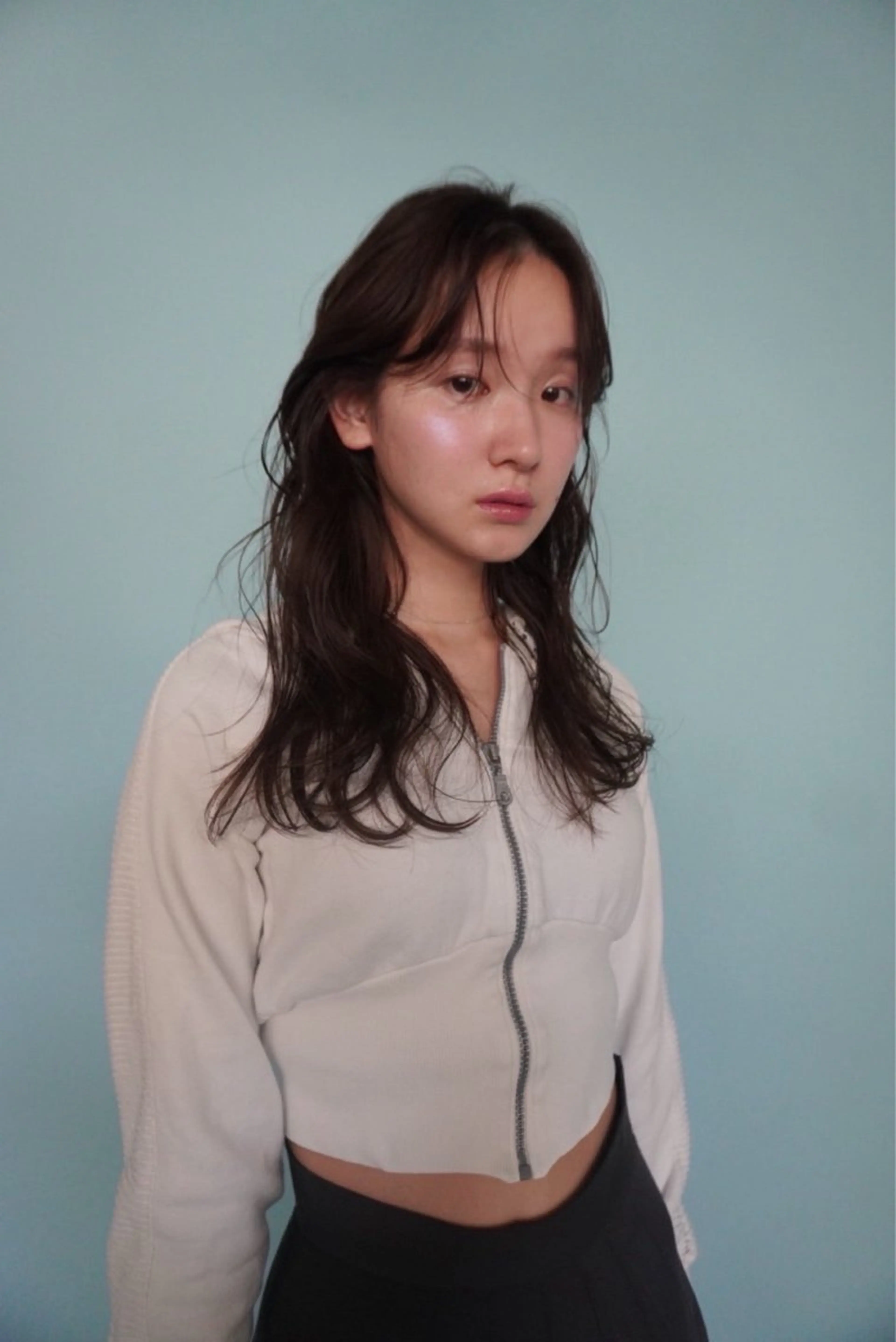 セミロング カラー パーマ ヘアアレンジ ヘアカラー 熊谷 由貴のヘアスタイル